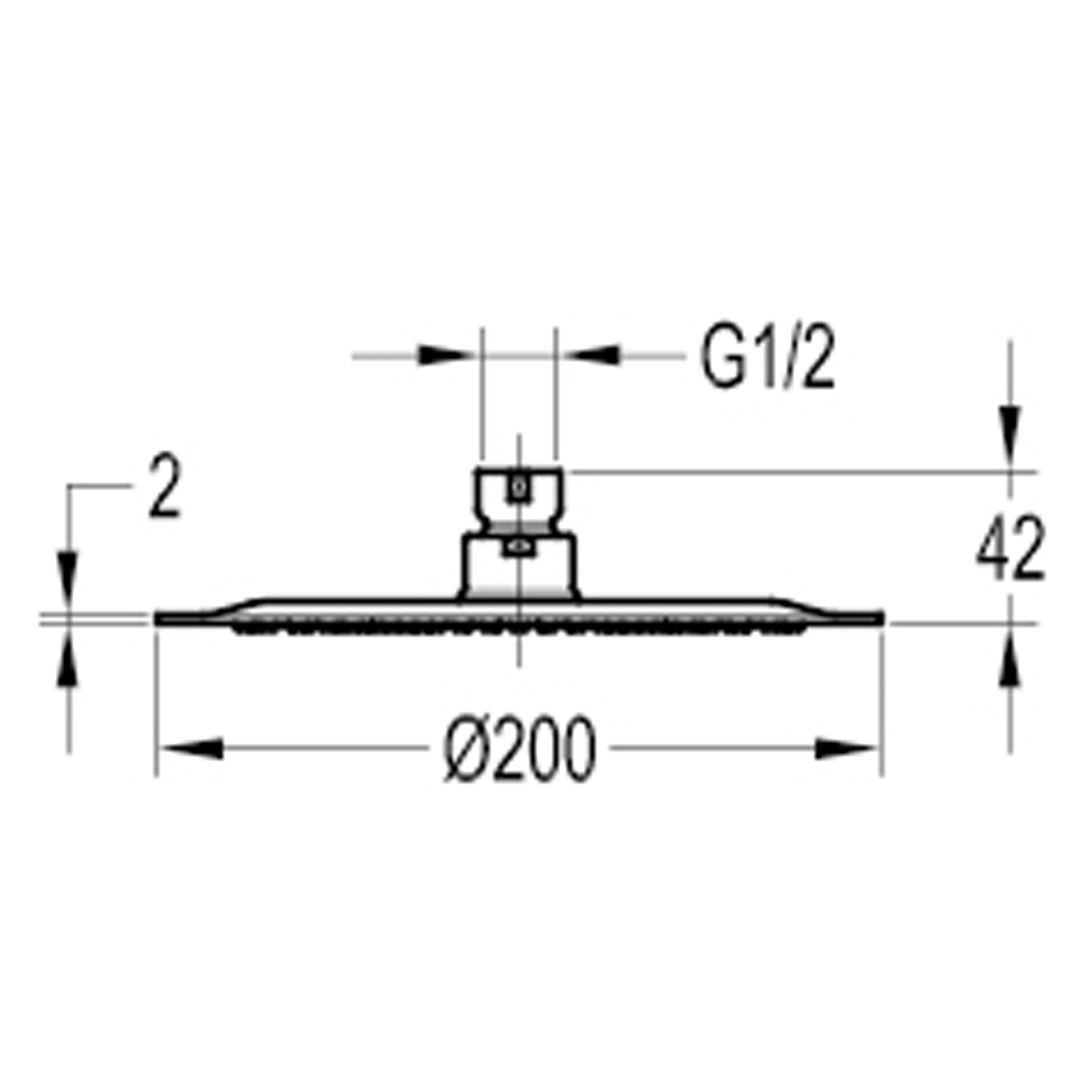 Flova Slimline Round Rainshower 200mm