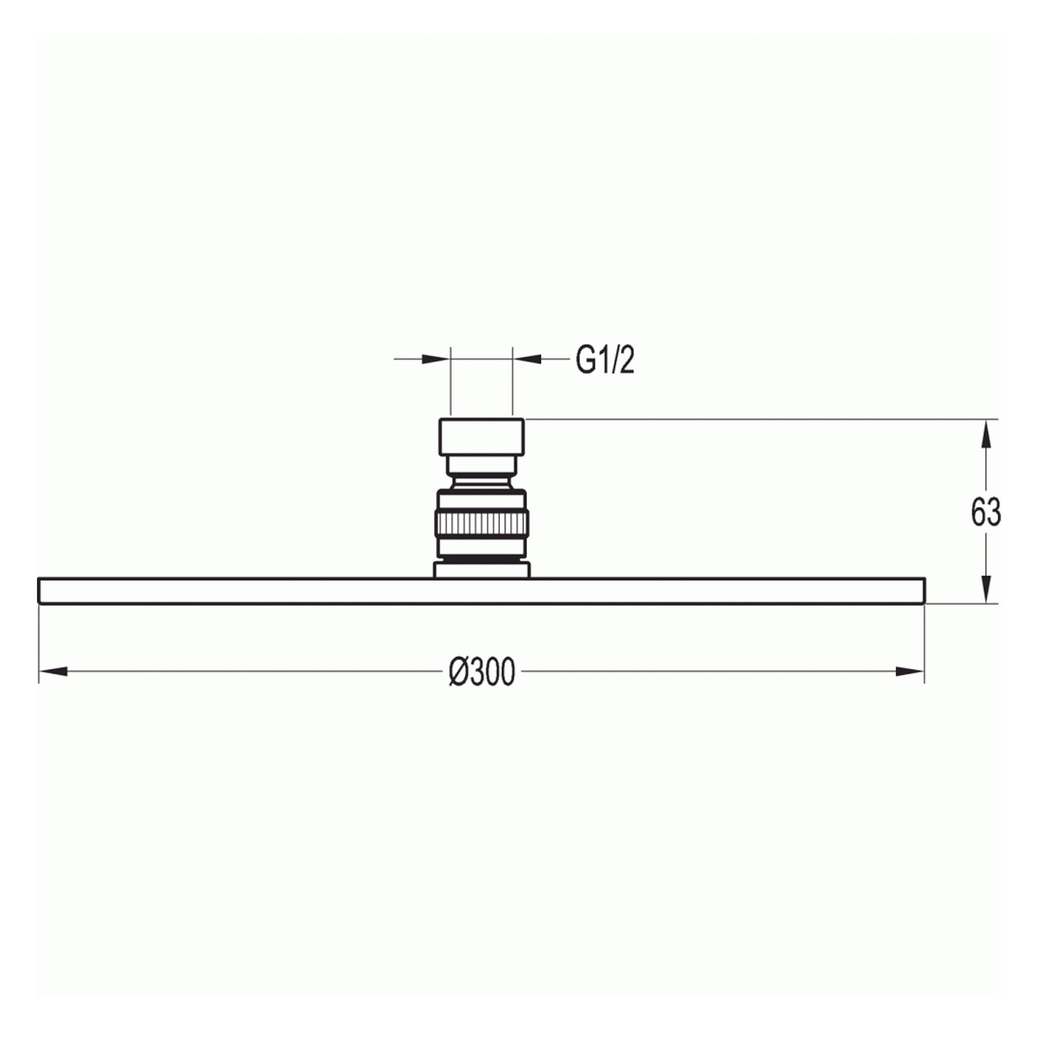 Flova Design Round Air-Mixed Rainshower 300mm