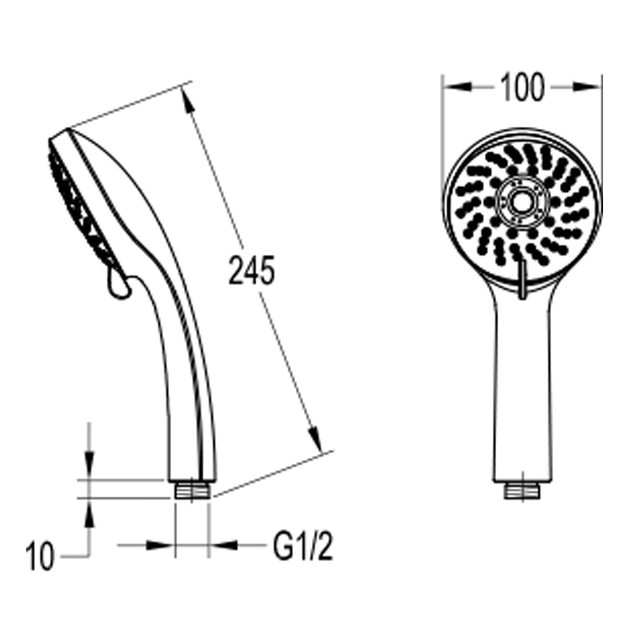 Flova 5-Function Round ABS Handshower