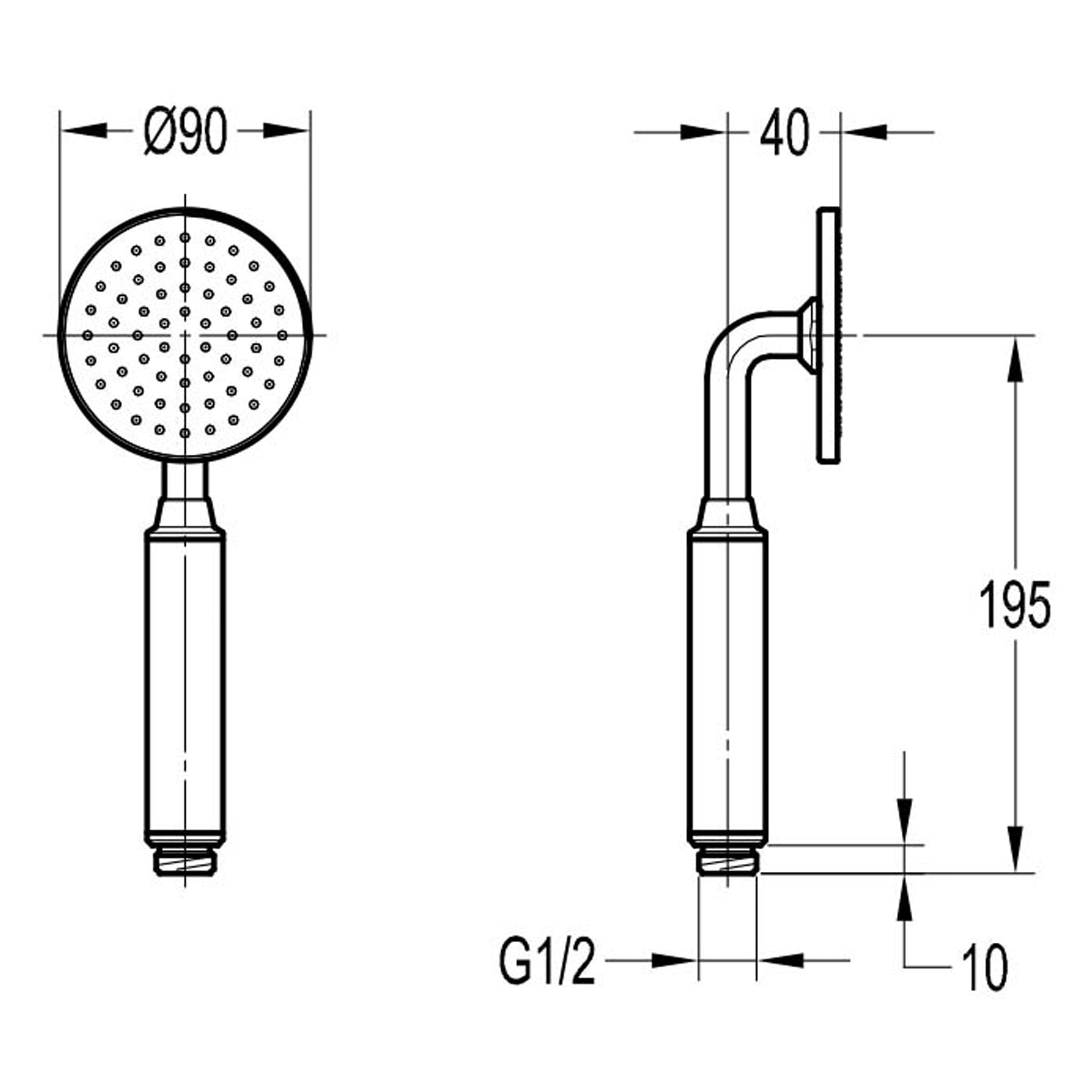 Flova Stream Round Pressure Boost Handshower