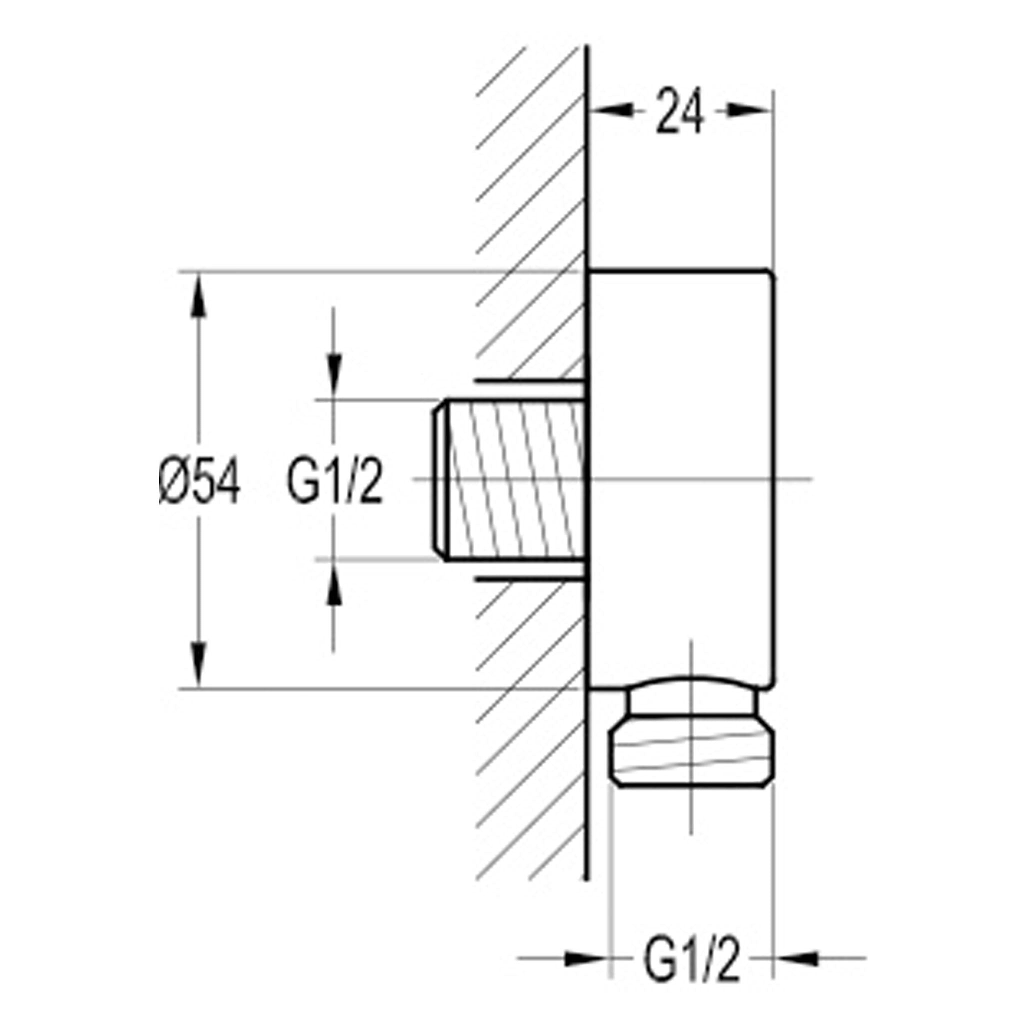 Flova Levo Wall Outlet Elbow