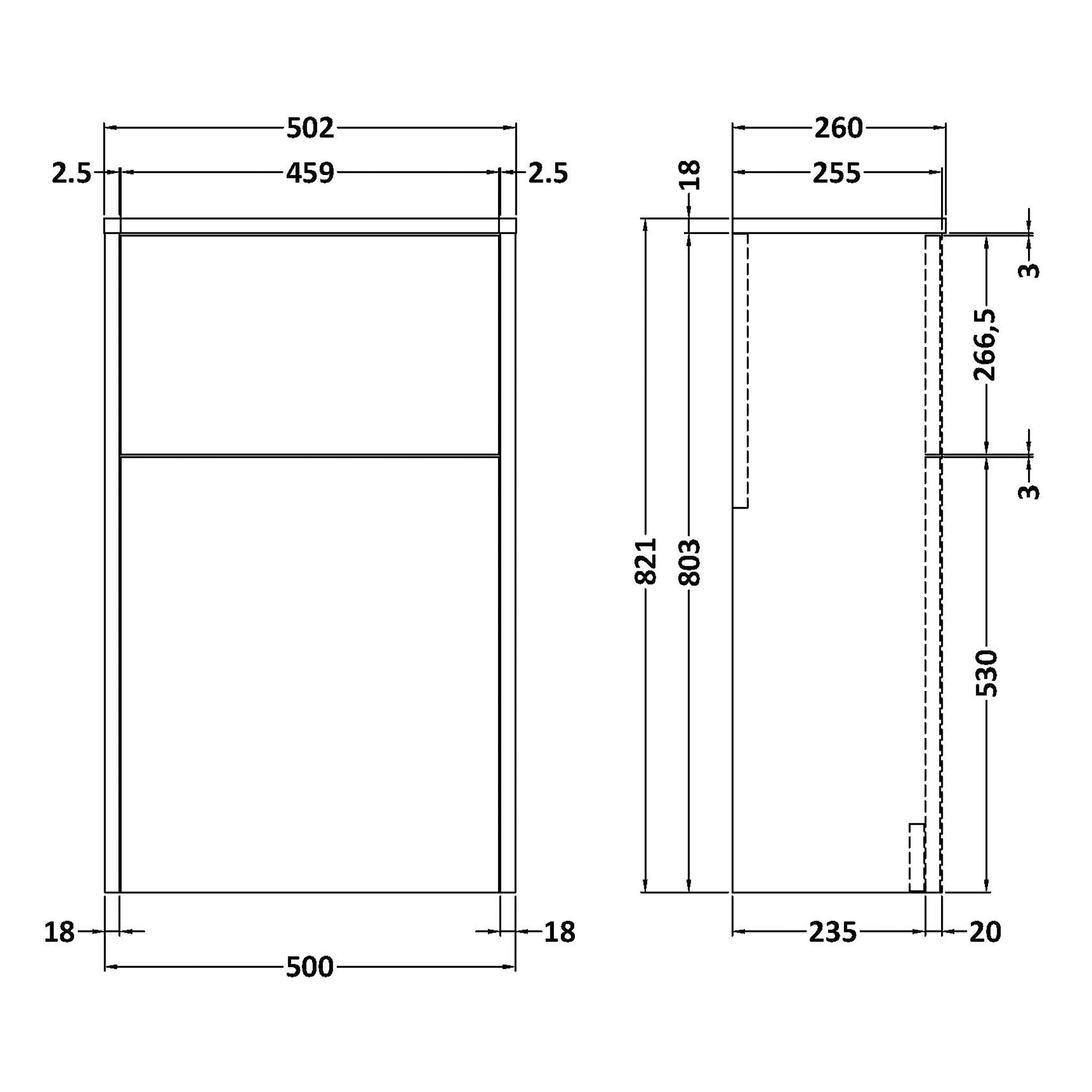 BC Designs Loftwood 500mm WC Unit