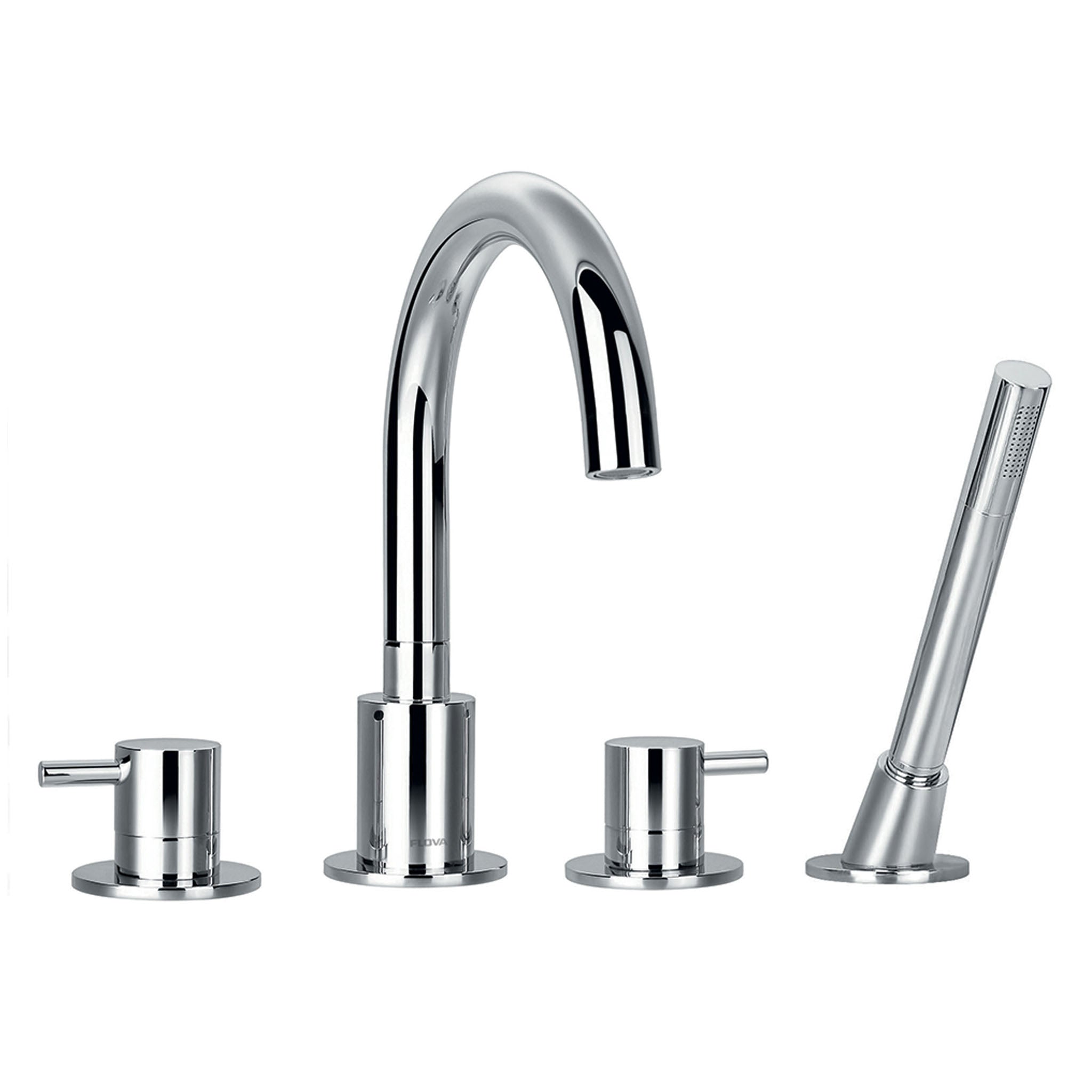 Flova Levo 4-Hole Deck Mounted Bath Shower Mixer Tap