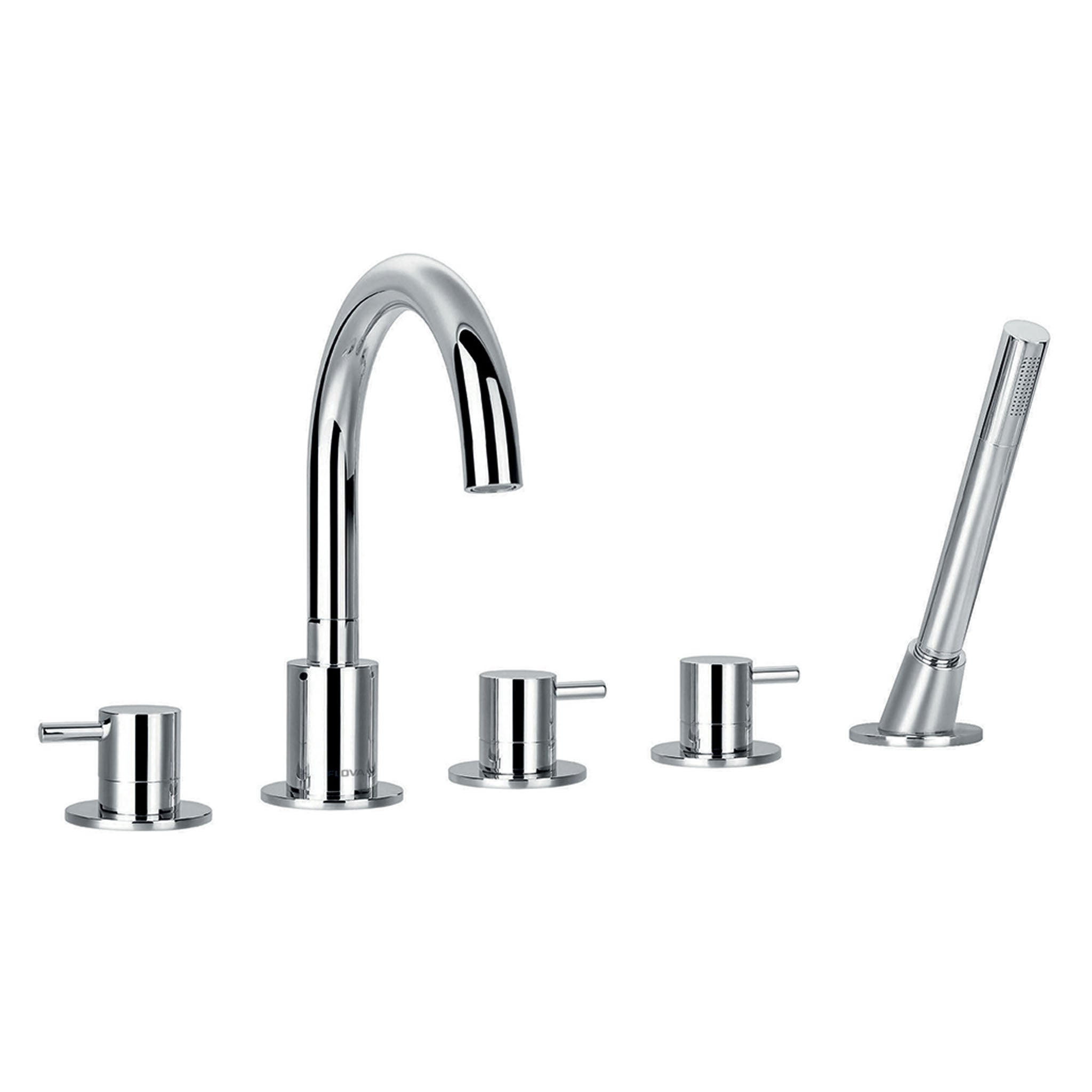 Flova Levo 5-Hole Deck Moutned Bath Shower Mixer Tap