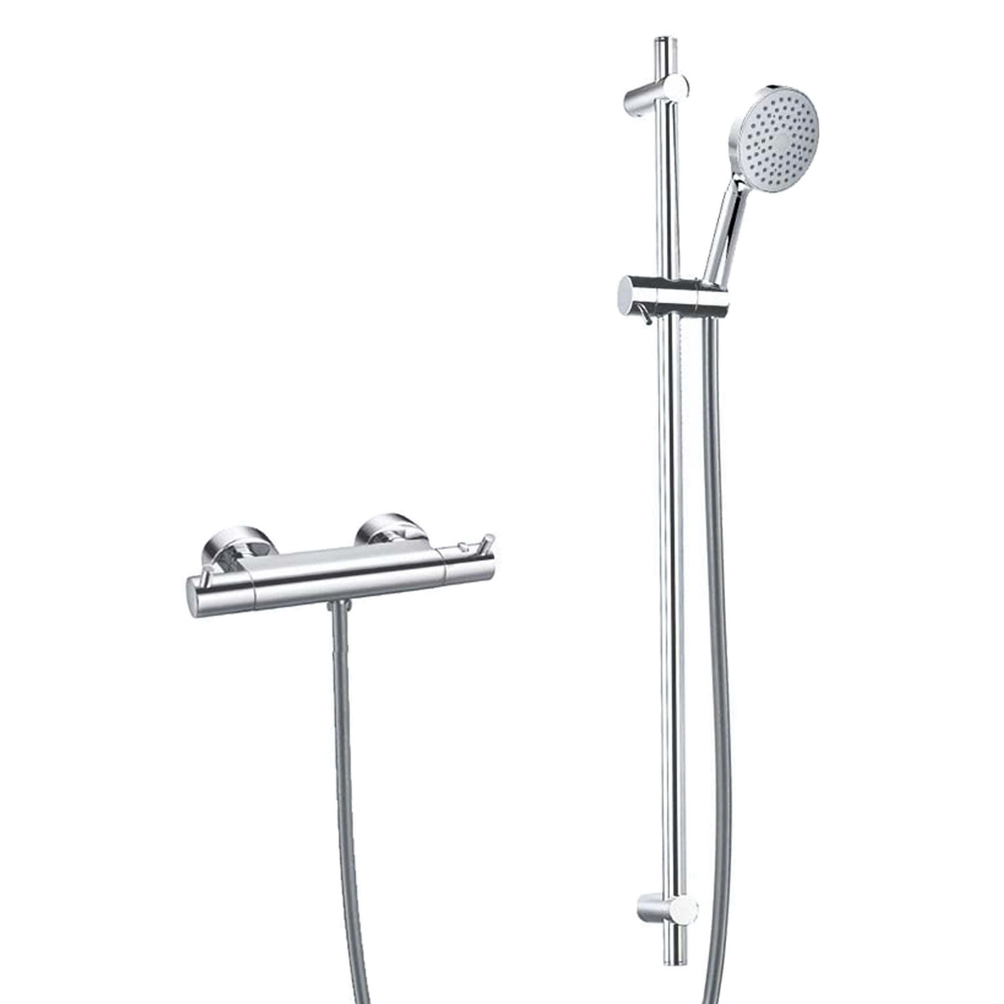 Flova Levo Exposed Thermostatic Bar Valve With Slide Rail Kit