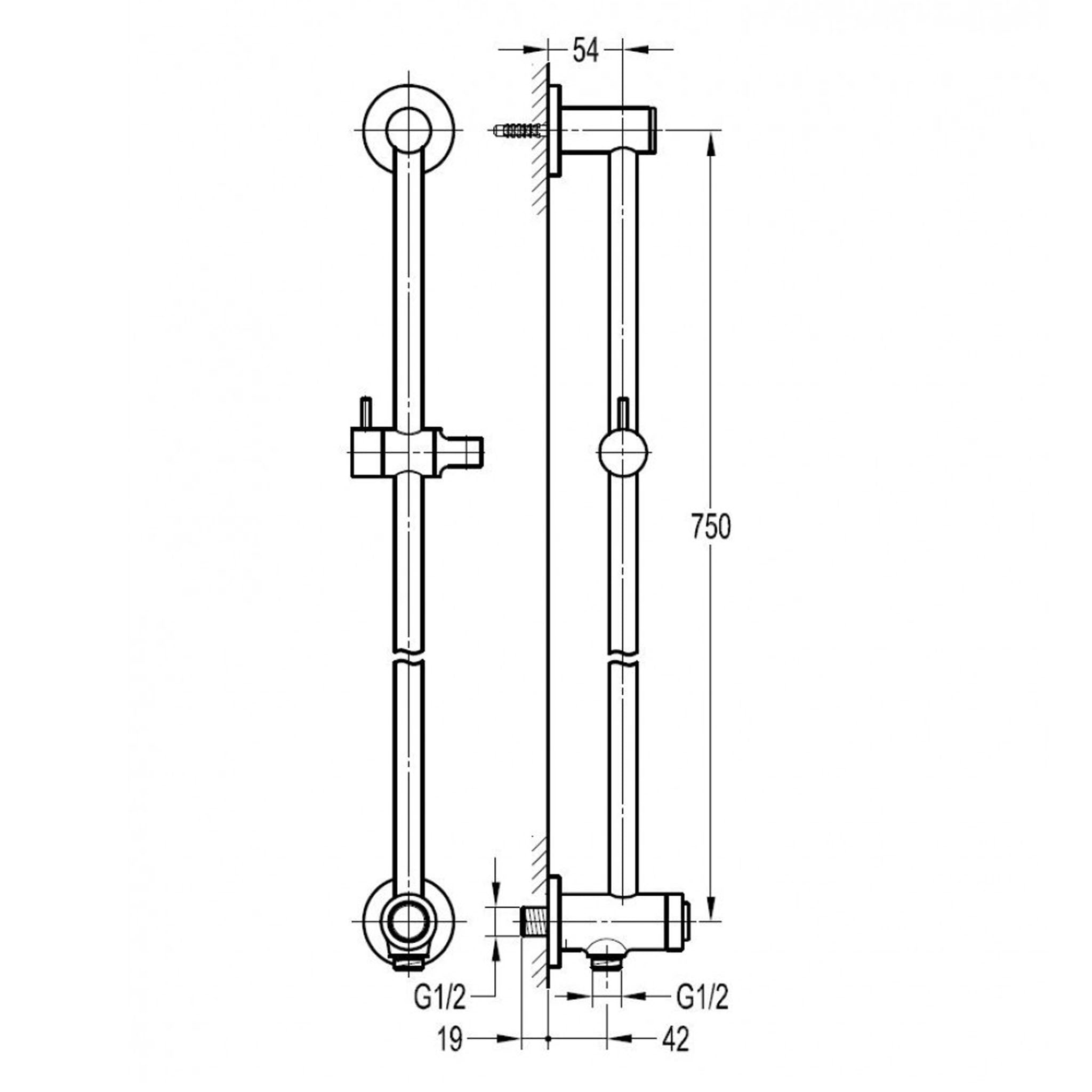 Flova Round GoClick Slide Rail With Flow Control