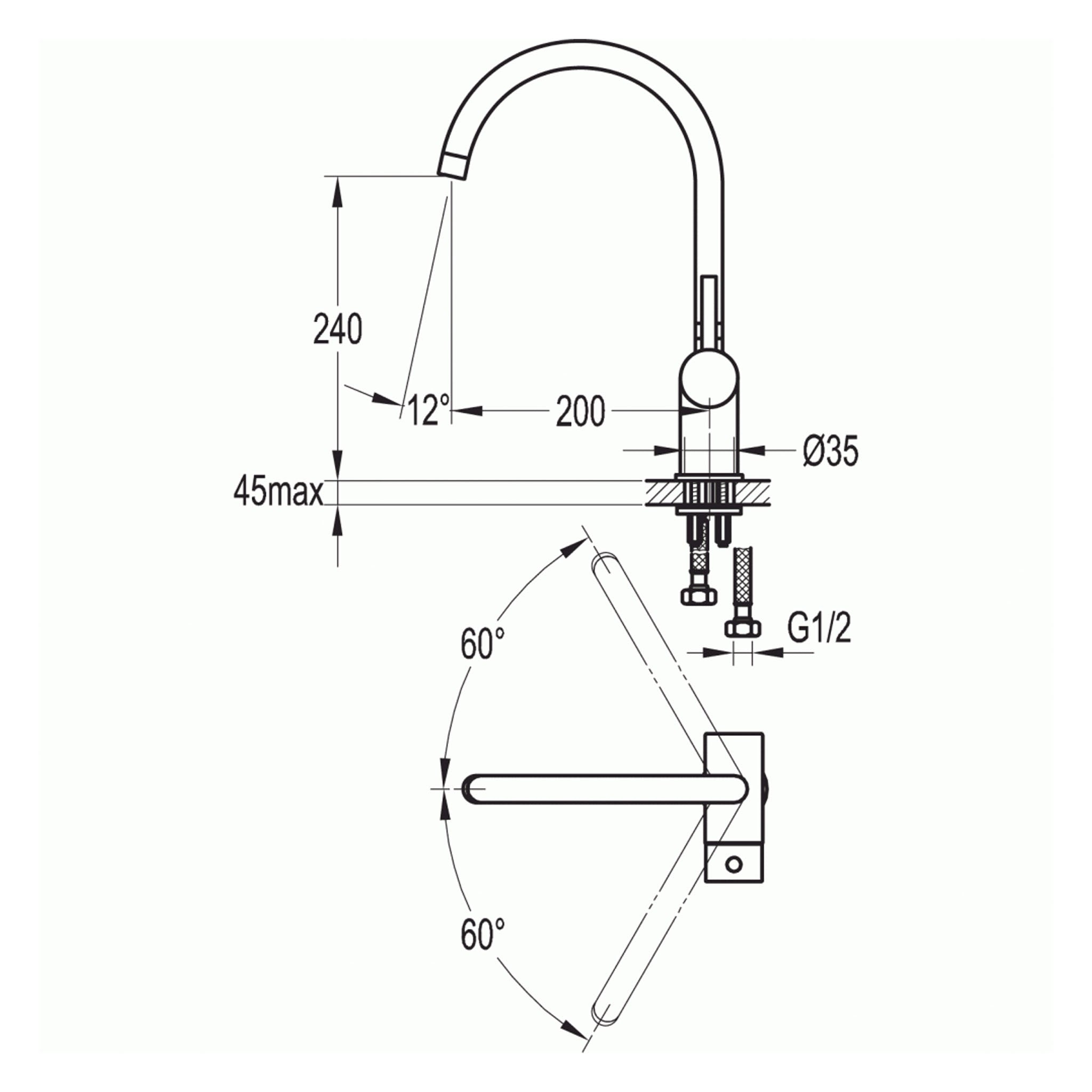 Flova Levo Single Lever Kitchen Mixer Tap