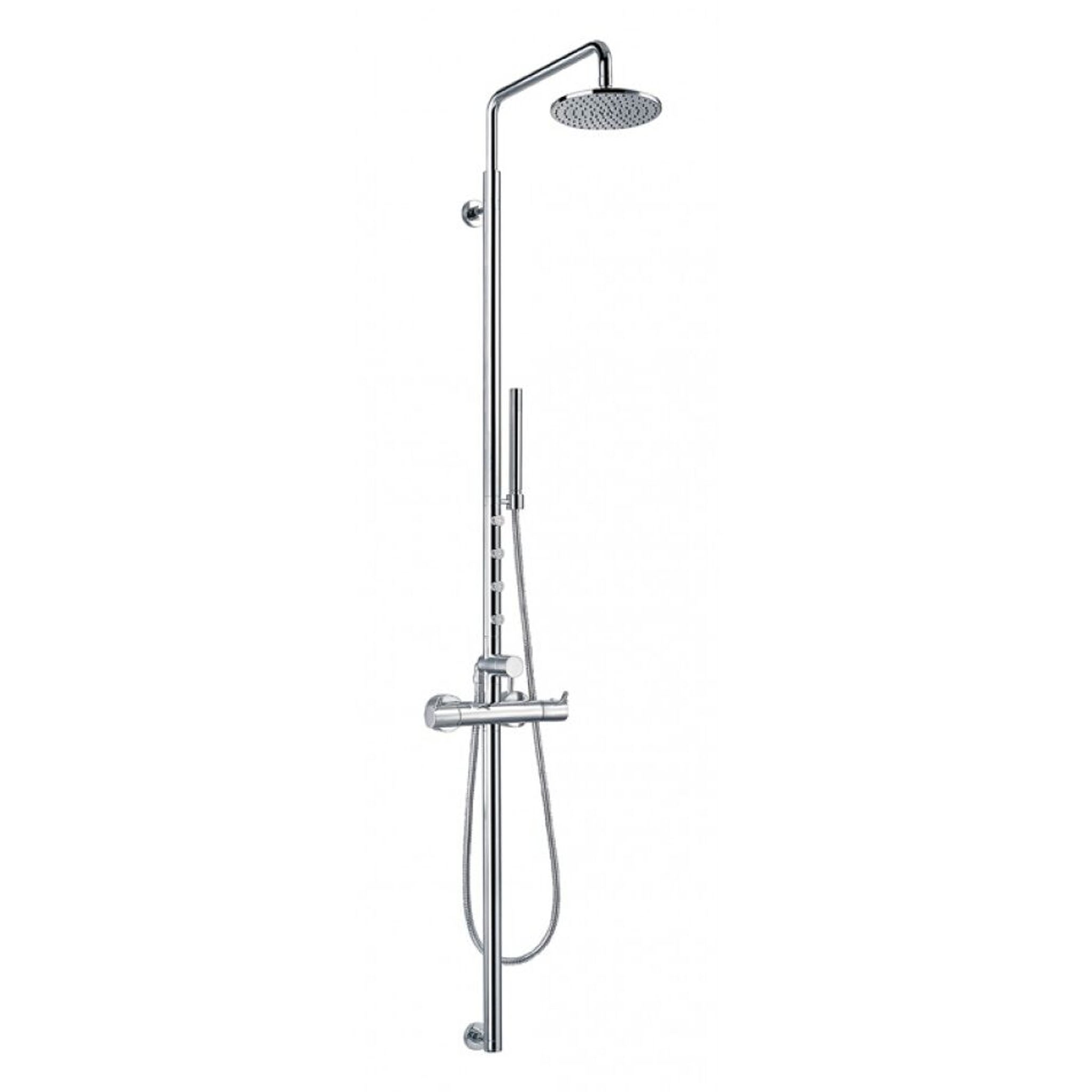 Flova Levo Exposed Thermostatic Thermostatic Shower Column With Body Jets