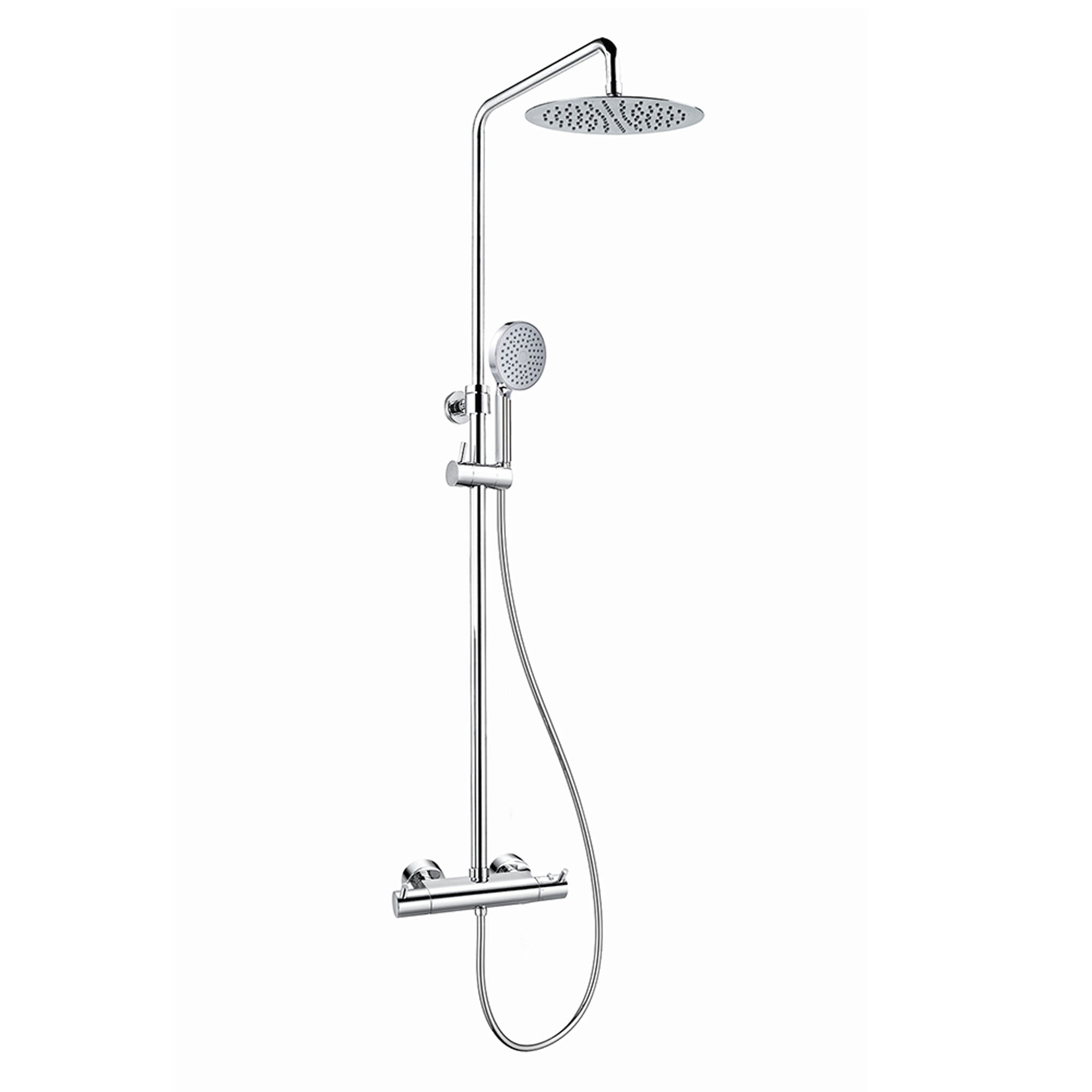 Flova Levo Exposed Thermostatic Thermostatic Adjustable Height Shower Column