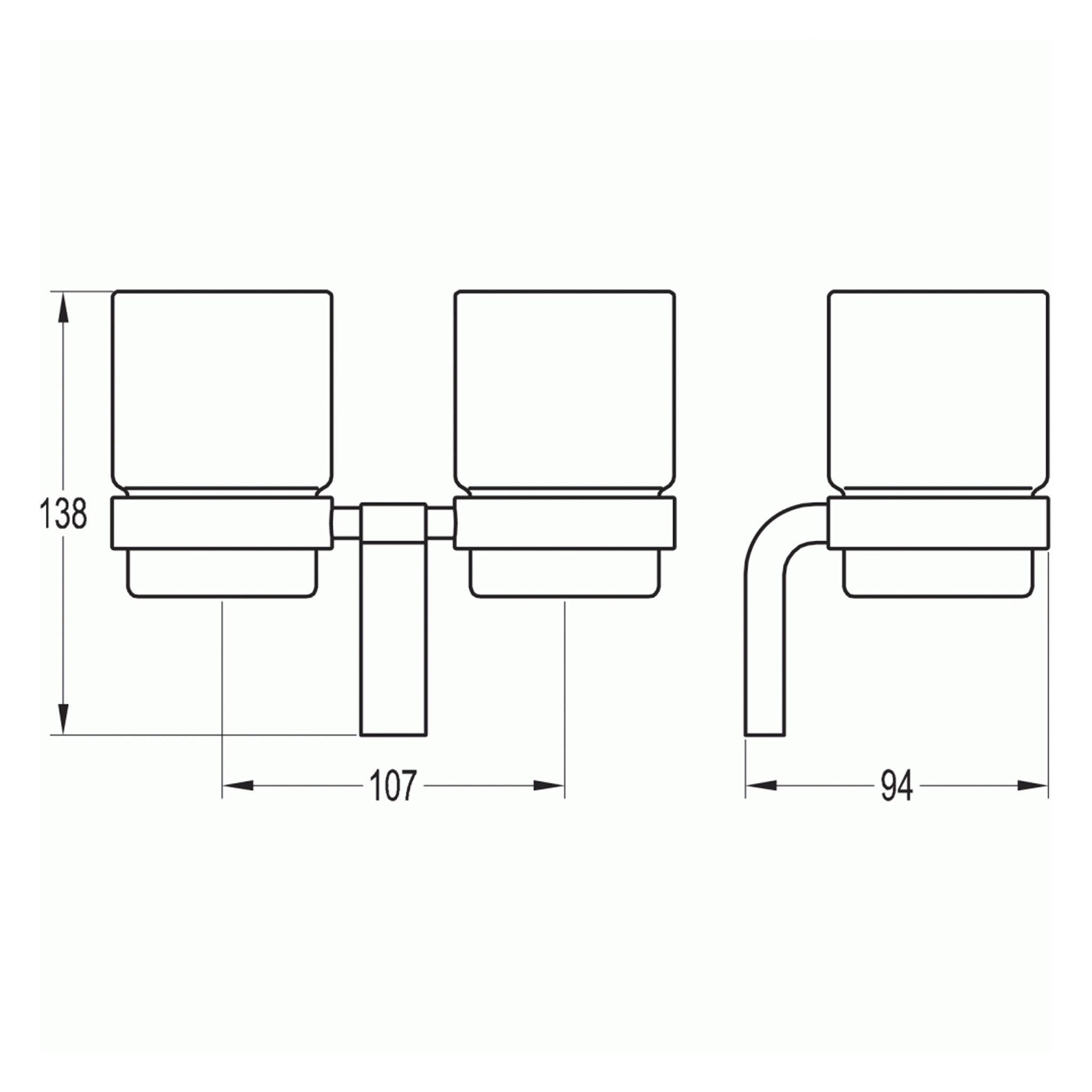 Flova Lynn Double Glass Tumbler Holder