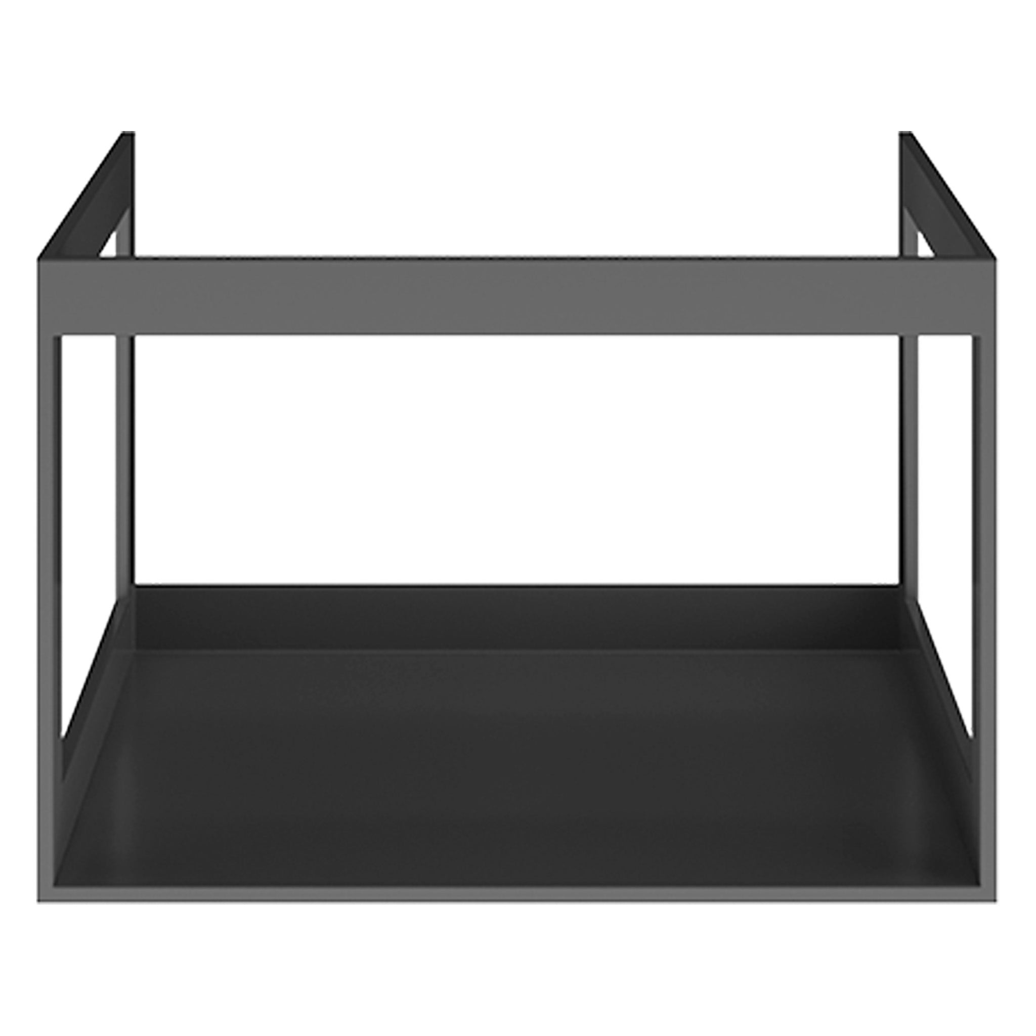 GSI Nubes 60 x 50 Black Metal Frame With Laminate Wood Shelf