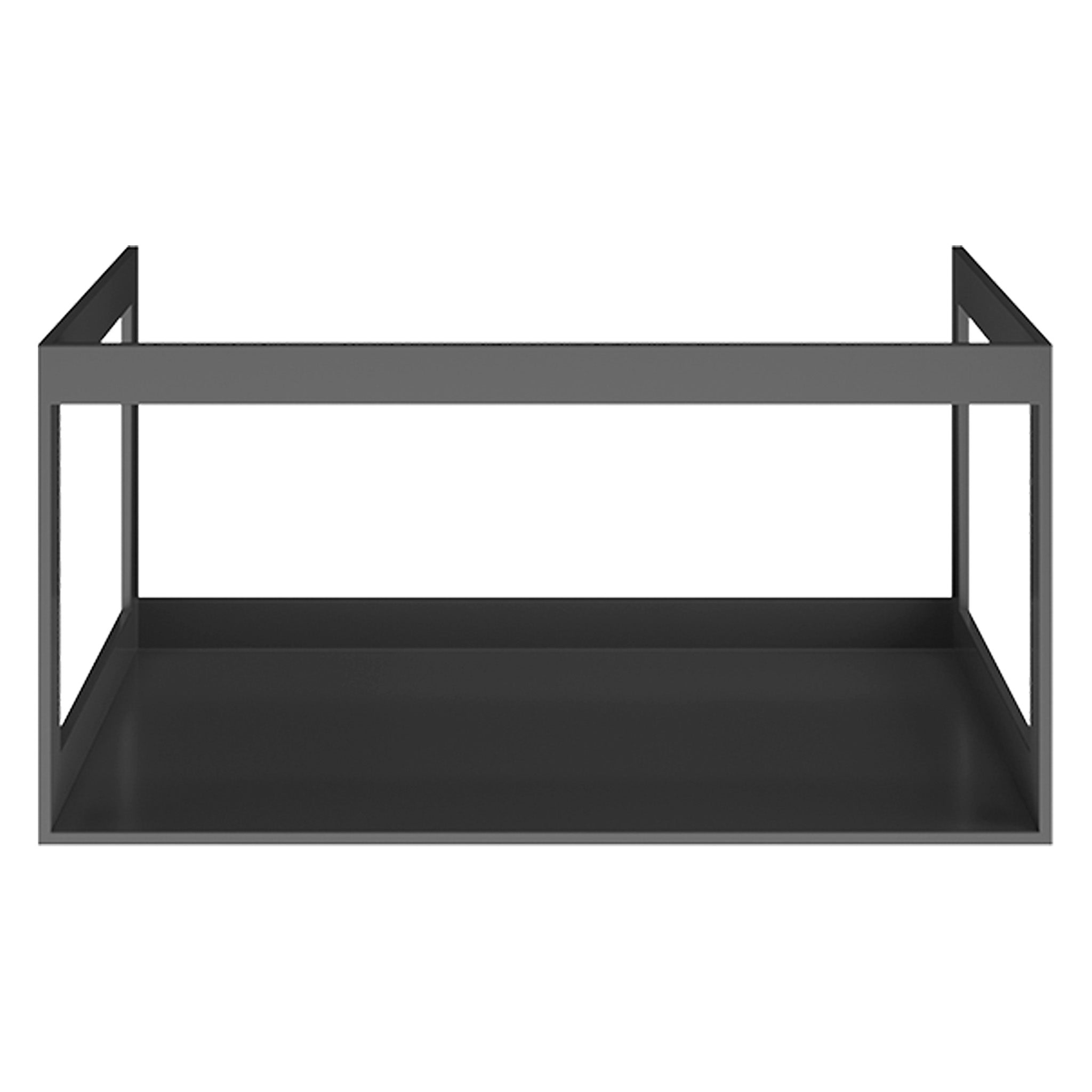 GSI Nubes 80 x 50 Black Metal Frame With Laminate Wood Shelf