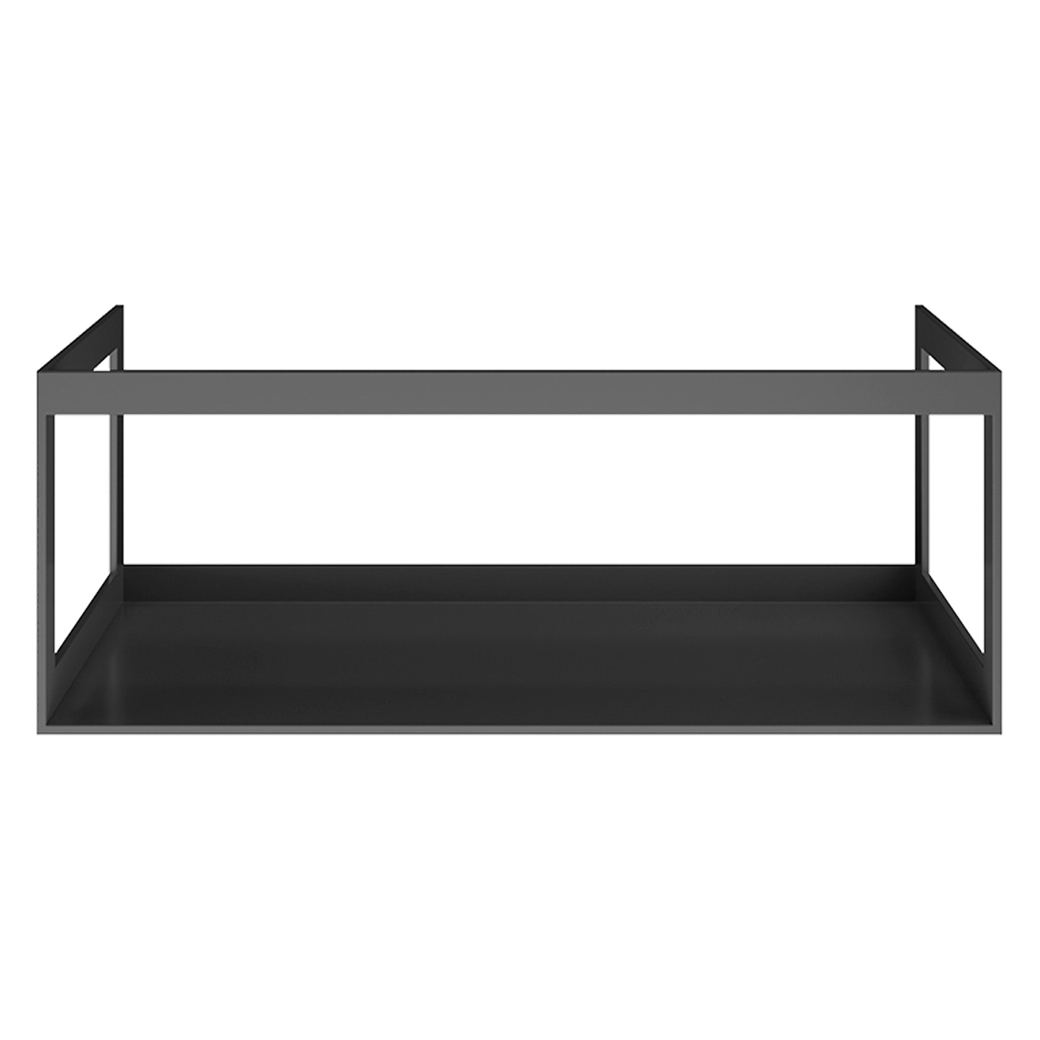 GSI Pura 102 x 46 Black Metal Frame With Laminate Wood Shelf