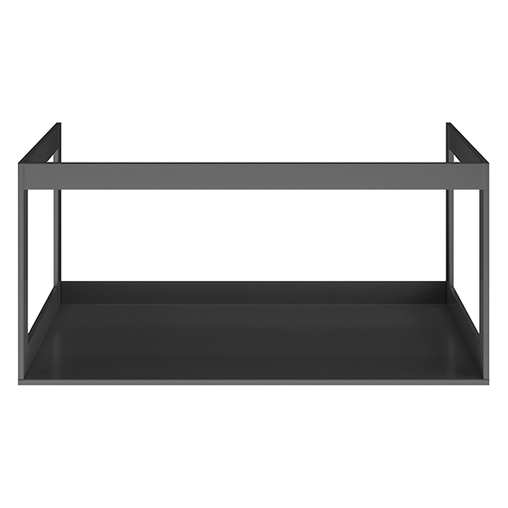 GSI Pura 82 x 46 Black Metal Frame With Laminate Wood Shelf