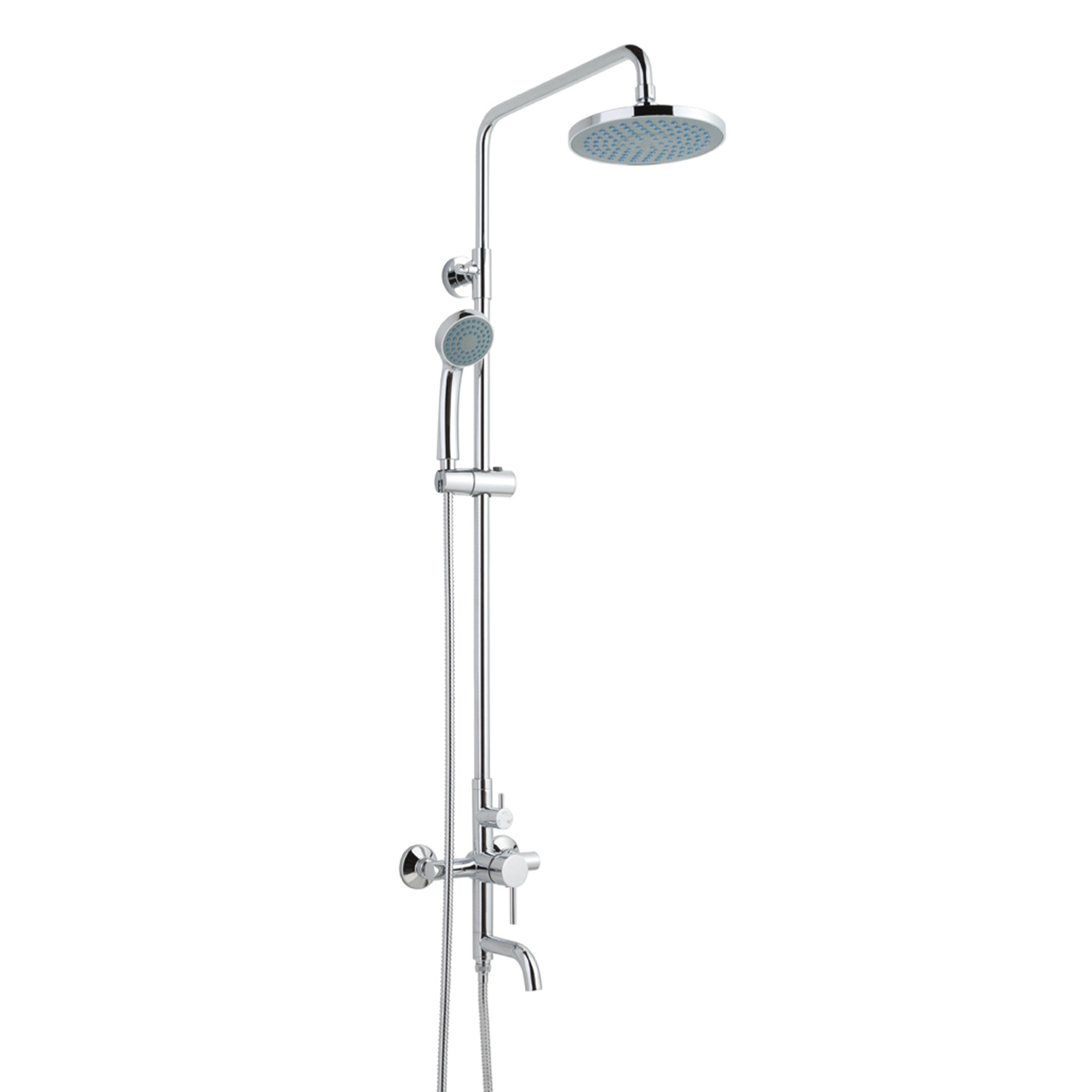 JTP Florence Shower Pole With Overhead Shower Hand Shower & Bath Spout