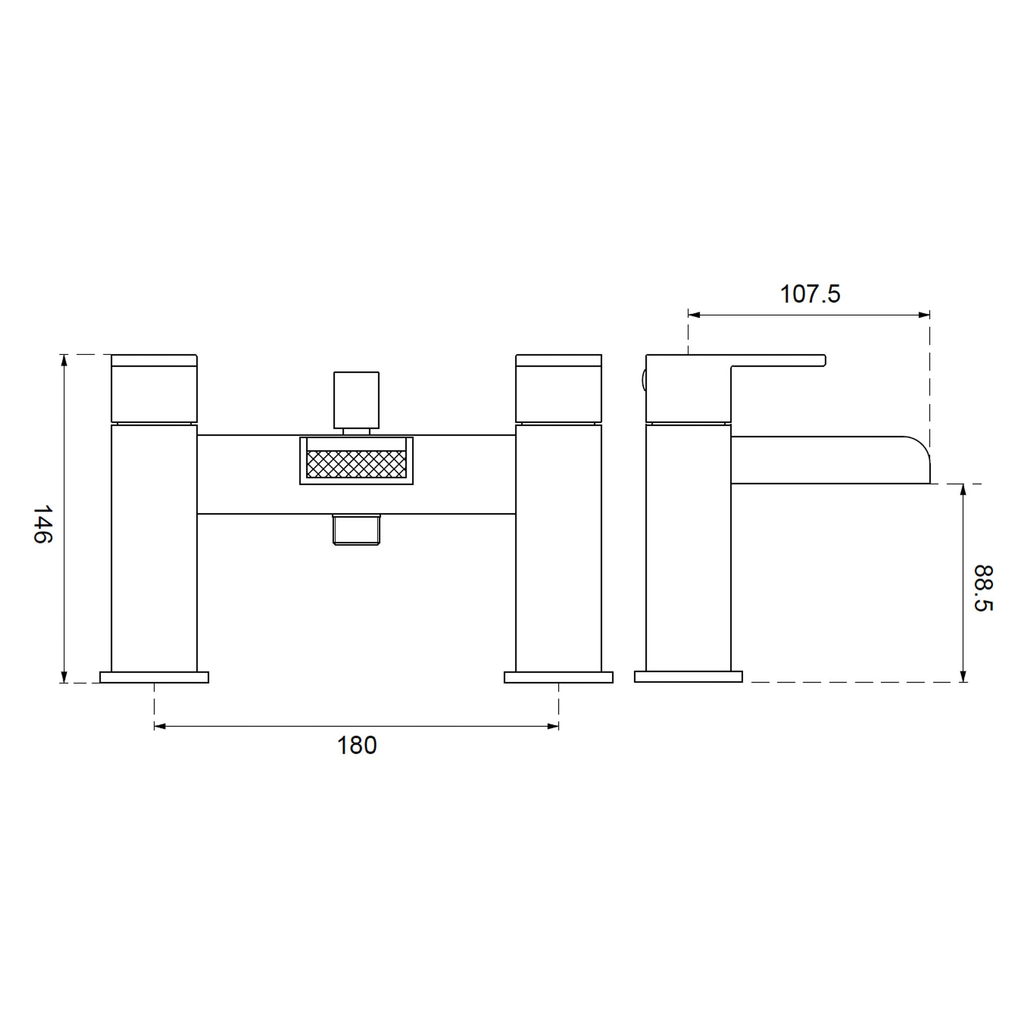 Sonas Bingley Deck Mounted Bath Shower Mixer Tap