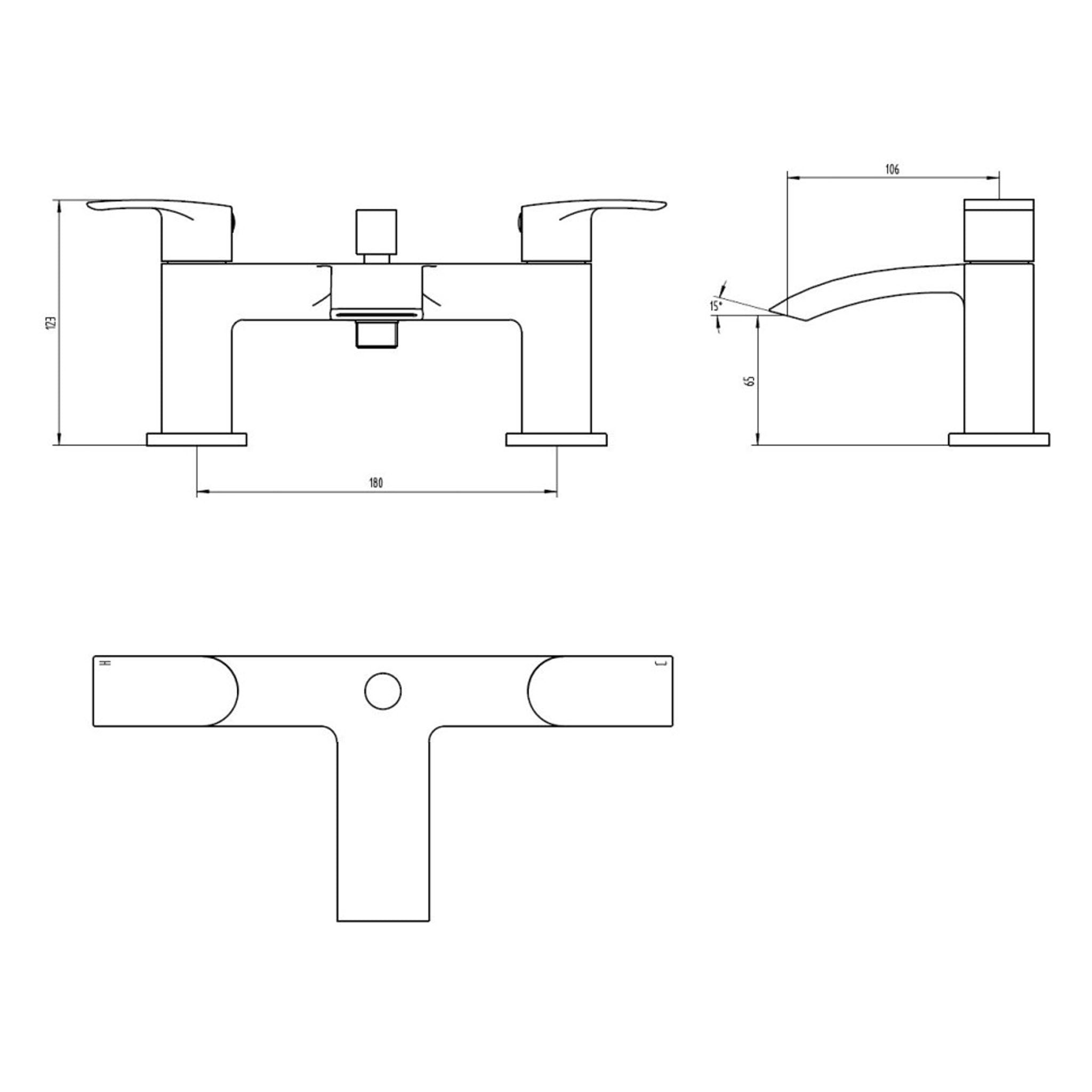 Sonas Corby Deck Mounted Bath Shower Mixer Tap