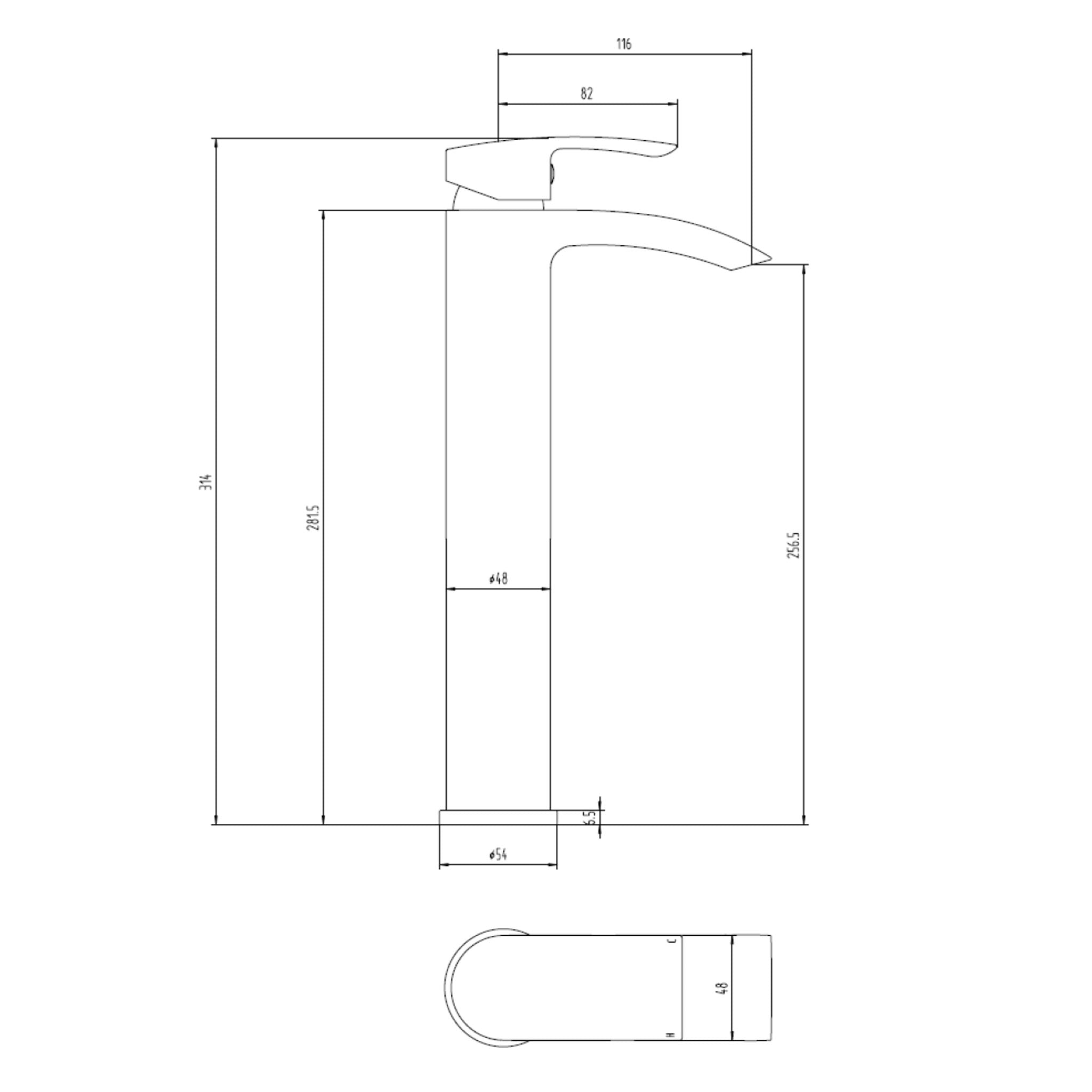 Sonas Corby Freestanding Tall Basin Mixer Tap