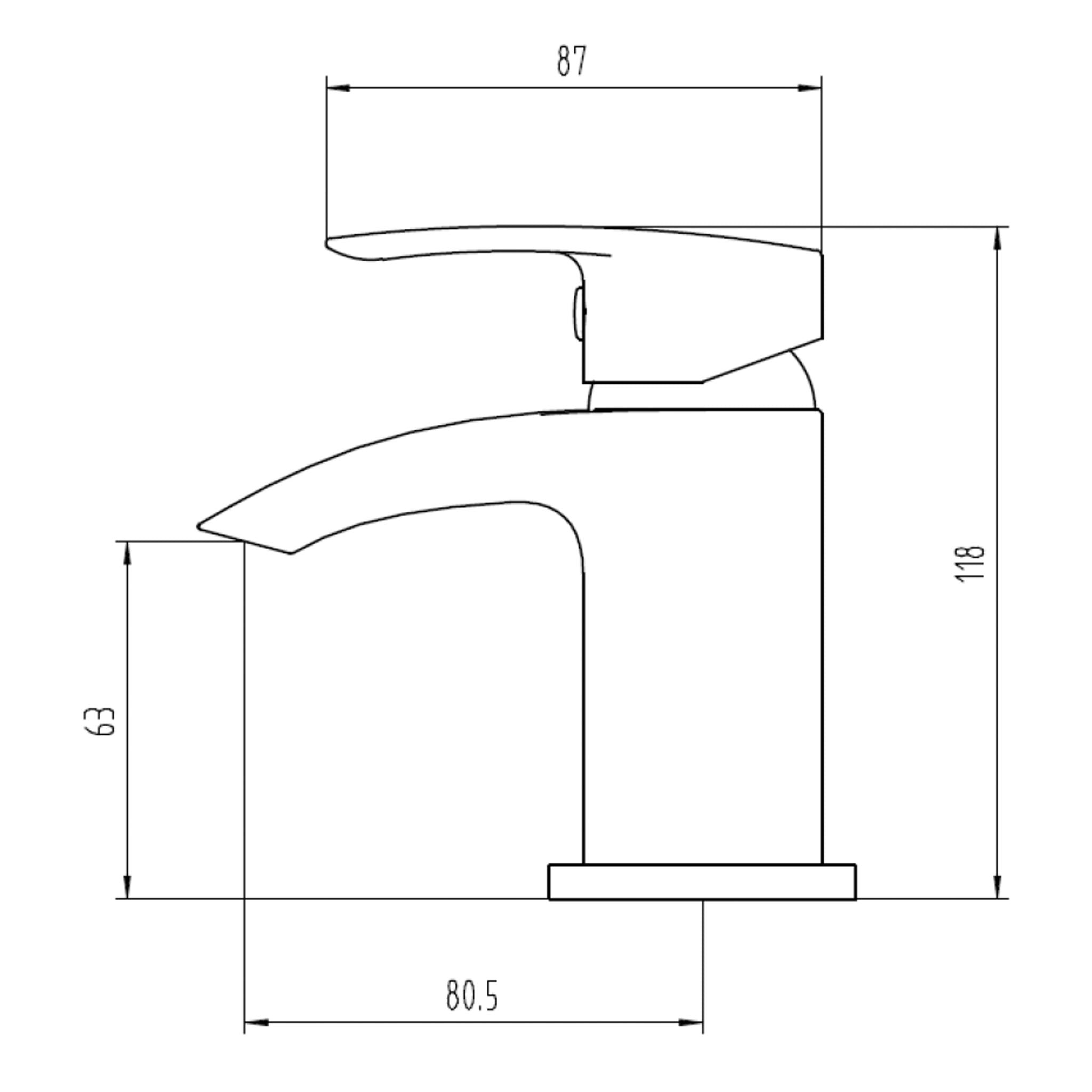 Sonas Corby Cloakroom Basin Mixer Tap & Waste