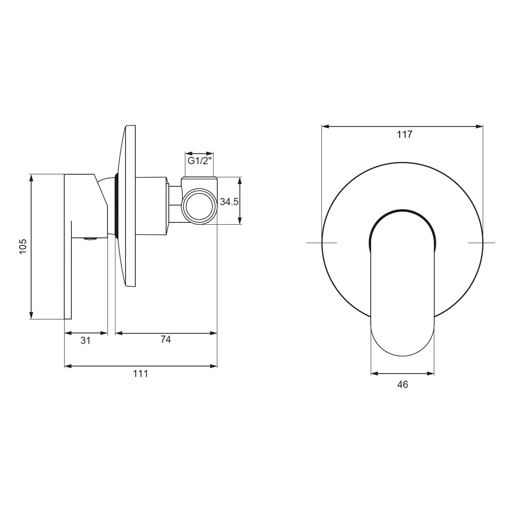 Sonas Norfolk Manual Shower Valve