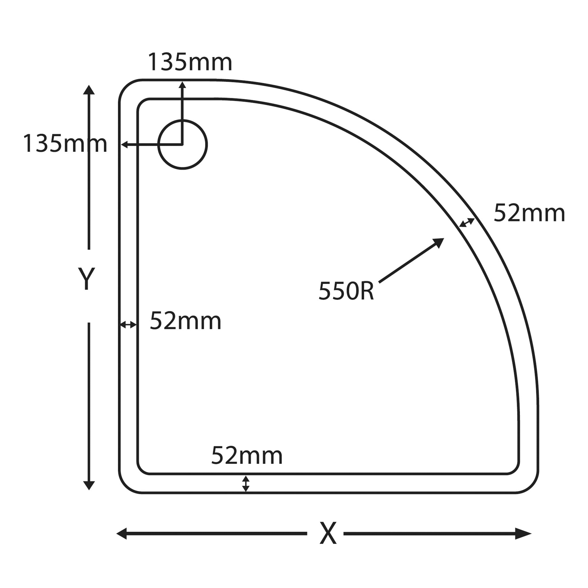 Roman Quadrant Shower Tray