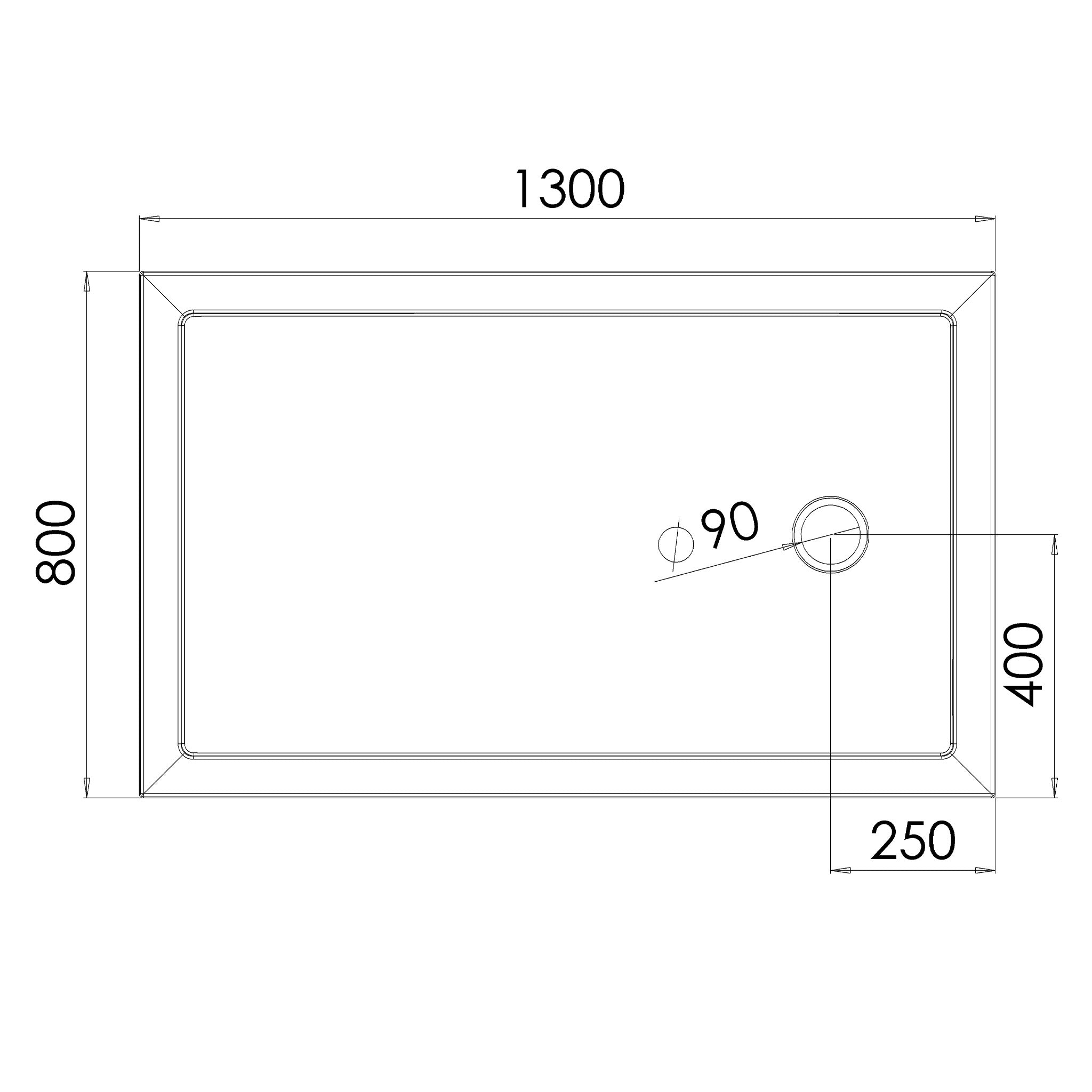 Roman Anti-Slip Rectangle Shower Tray