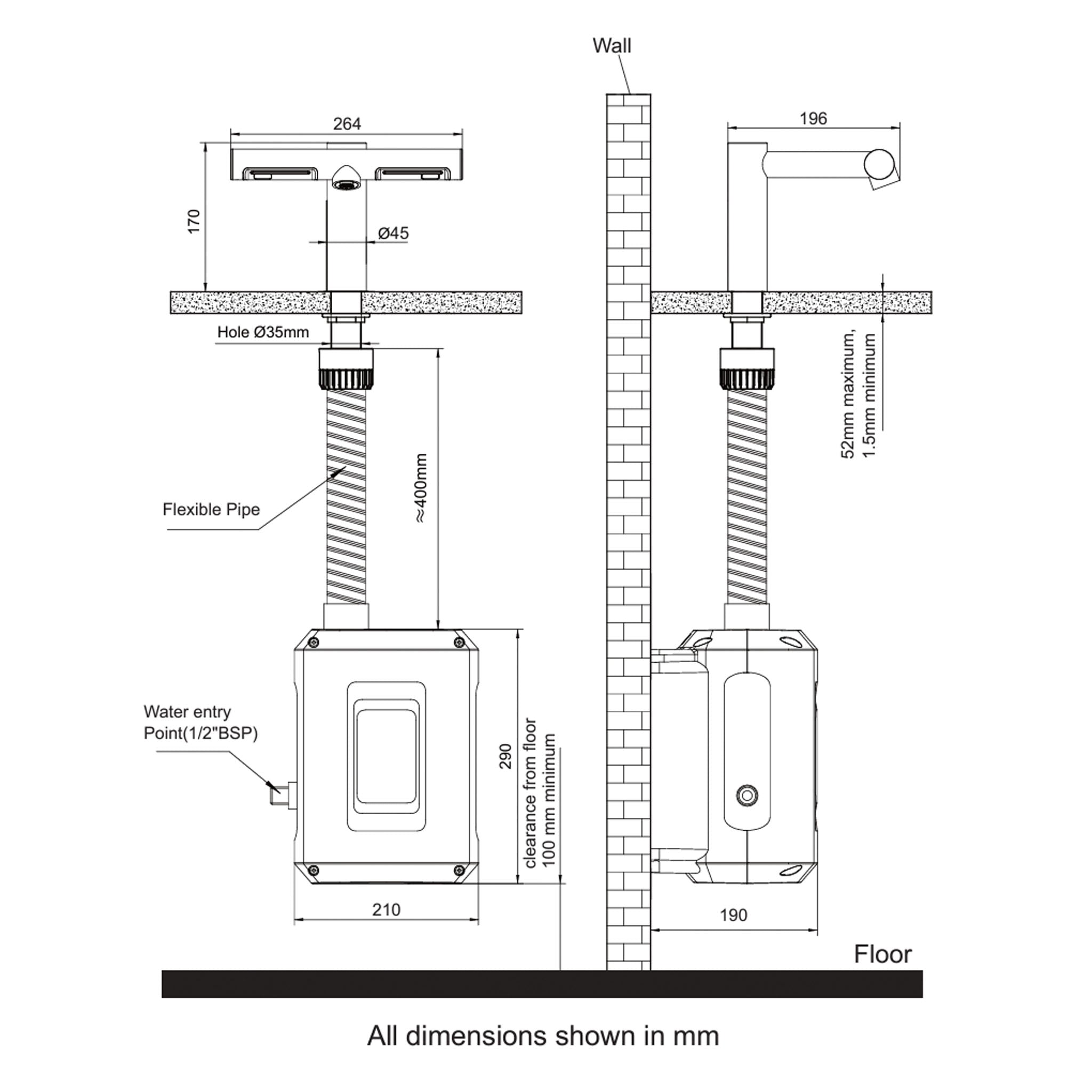 JTP Sensor Tap With Hand Dryer