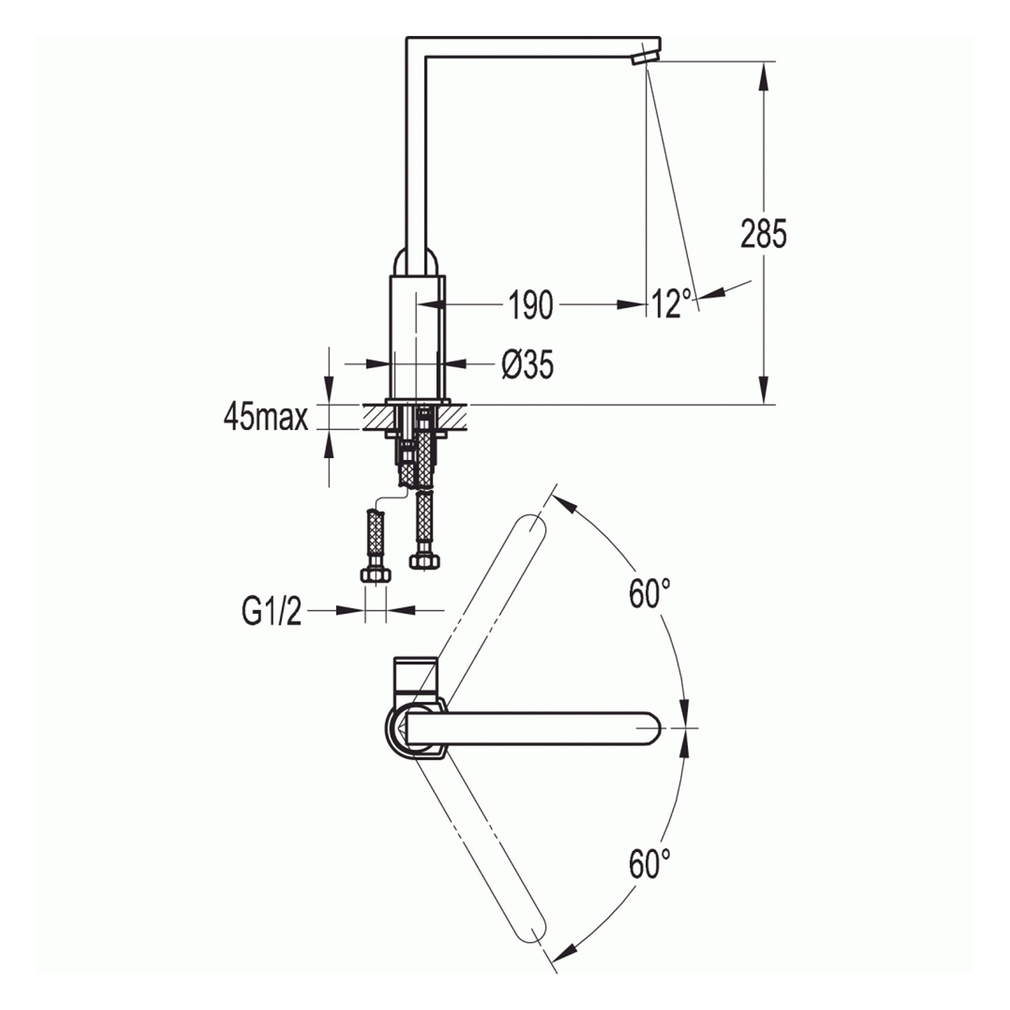 Flova Smart Swivel Spout Single Lever Kitchen Mixer Tap