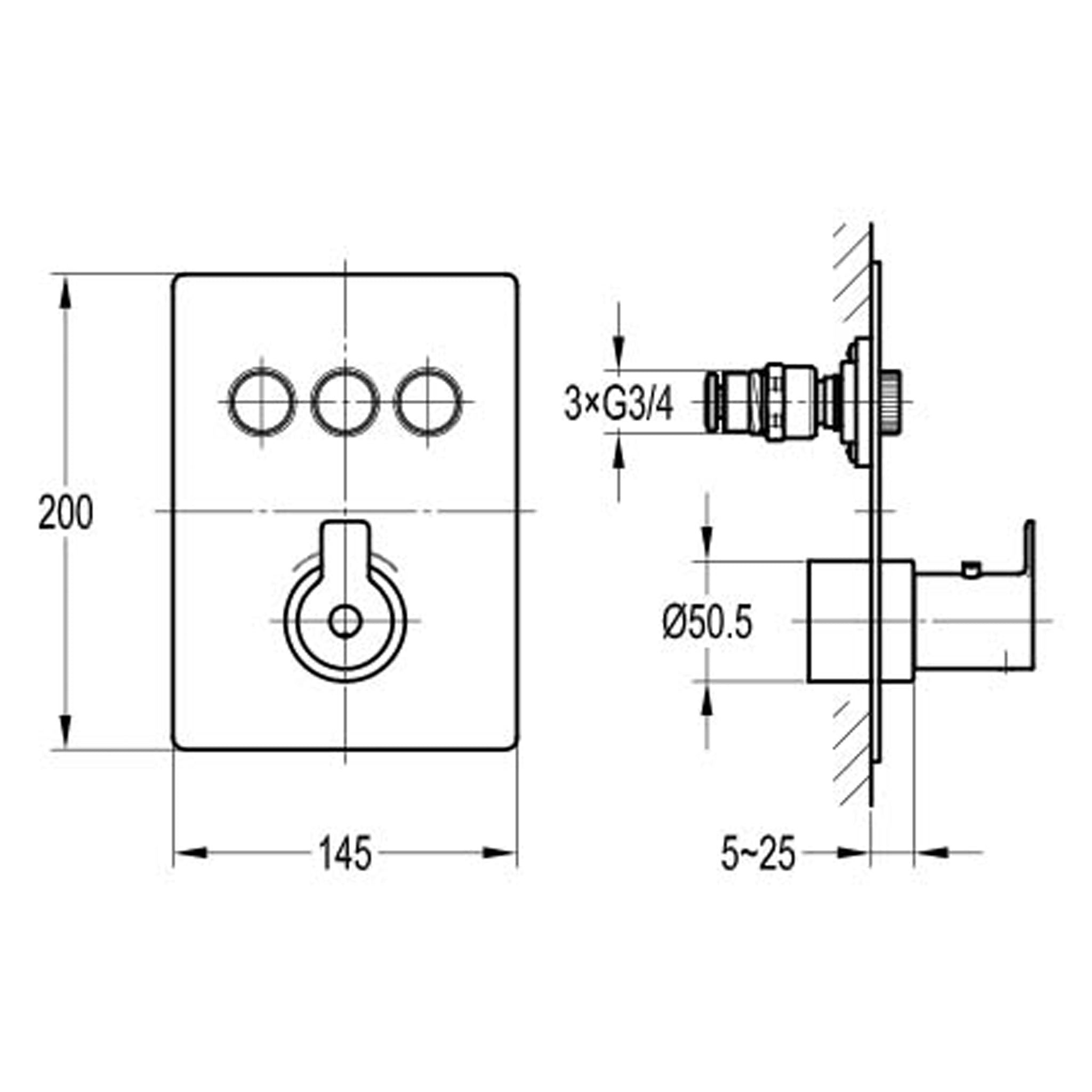 Flova Spring 3-Outlet GoClick Finishing Set