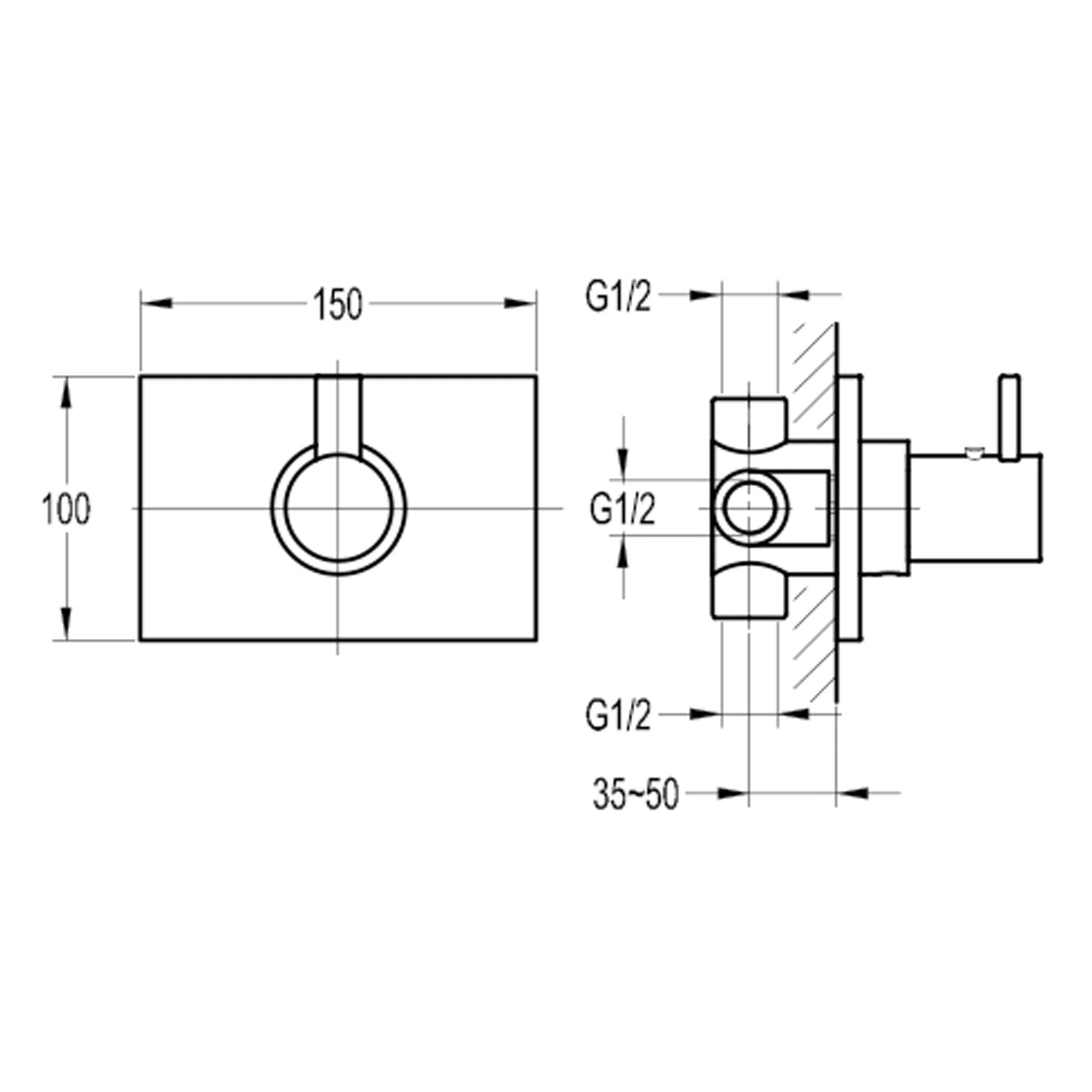 Flova STR8 Concealed Thermostatic Mixer Shower Valve