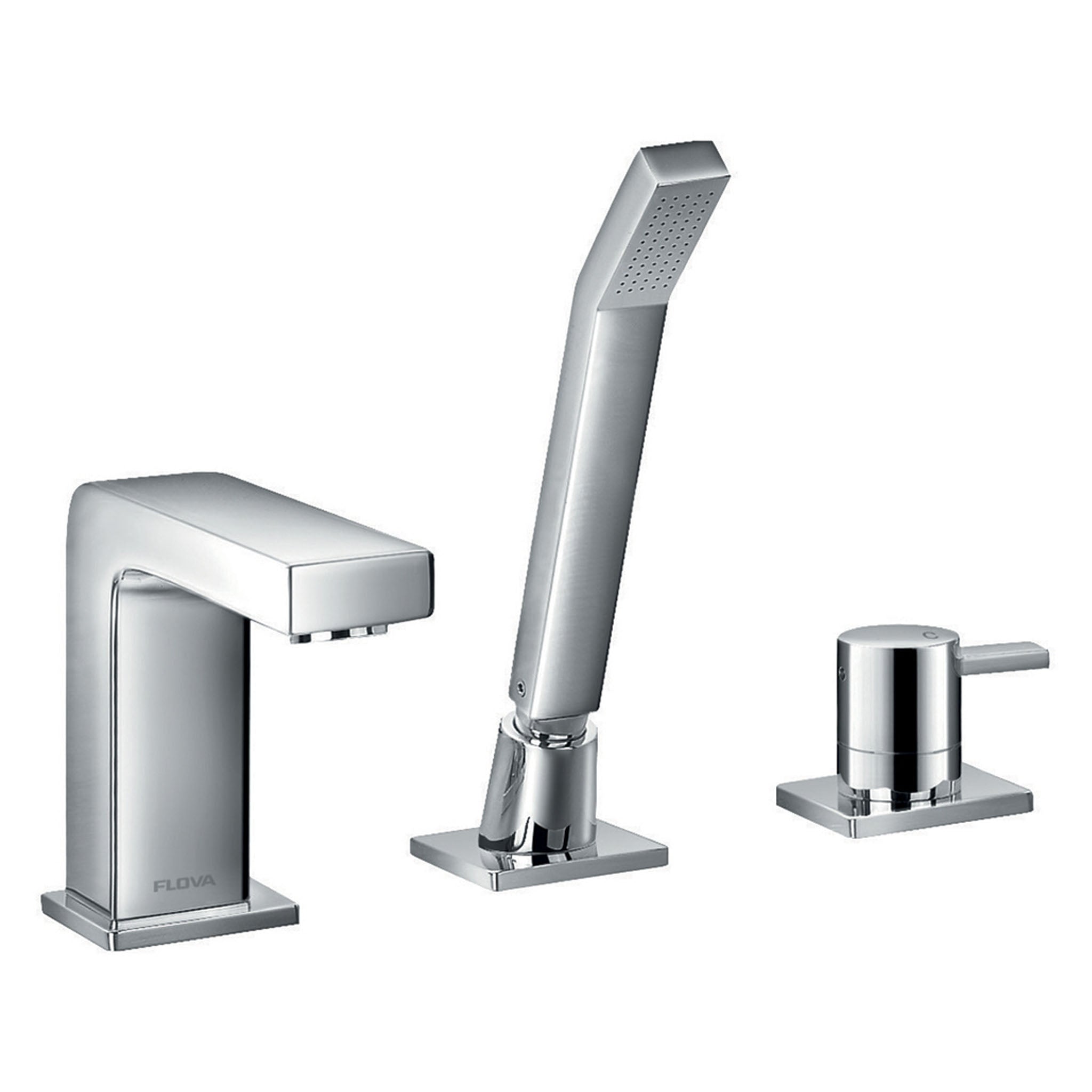 Flova STR8 3-Hole Deck Mounted Bath Shower Mixer Tap