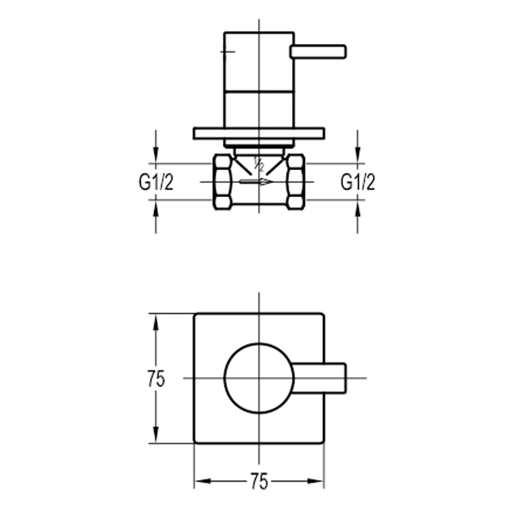 Flova STR8 Wall Mounted Shut Off Valve