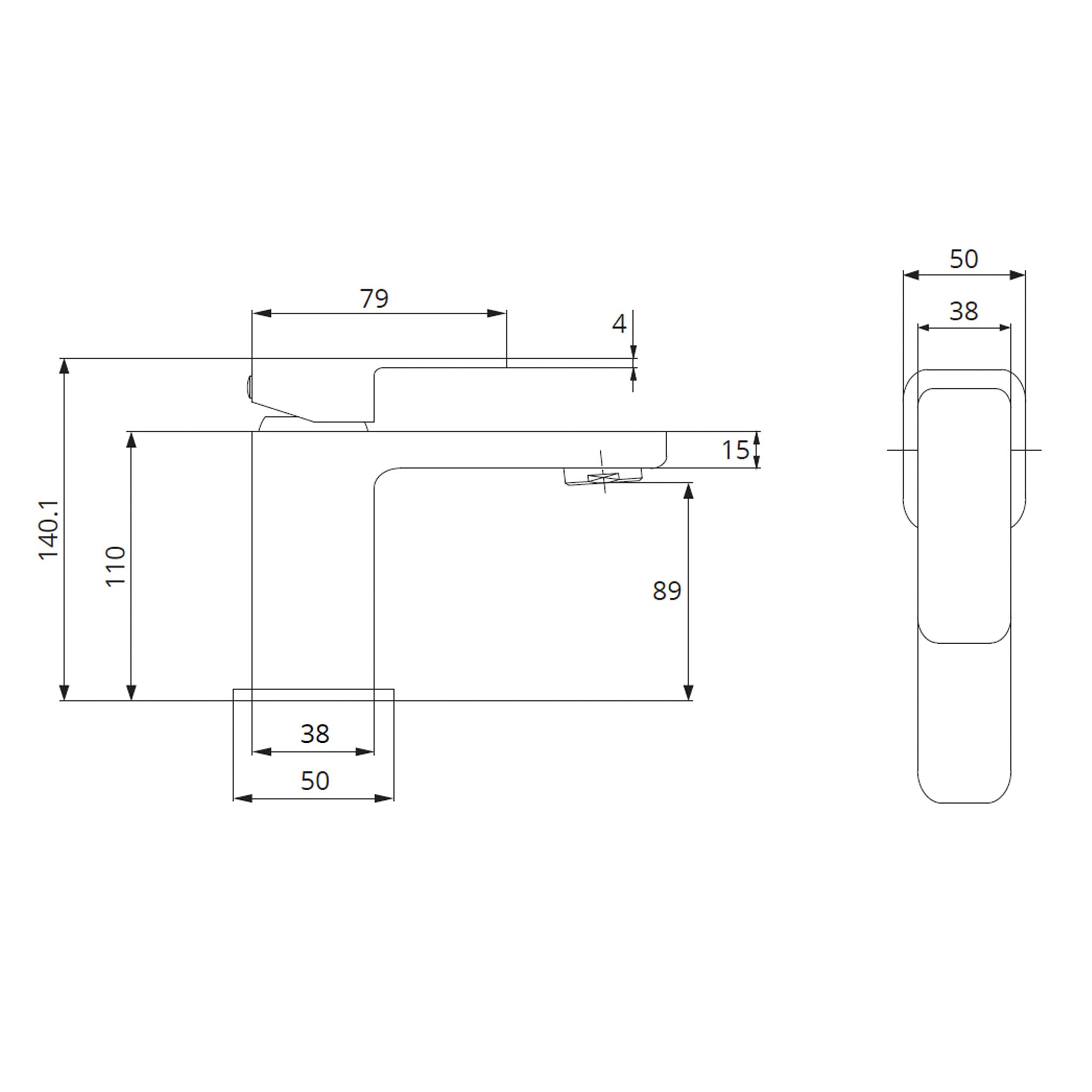 Sonas Contour Cloakroom Basin Mixer Tap & Waste