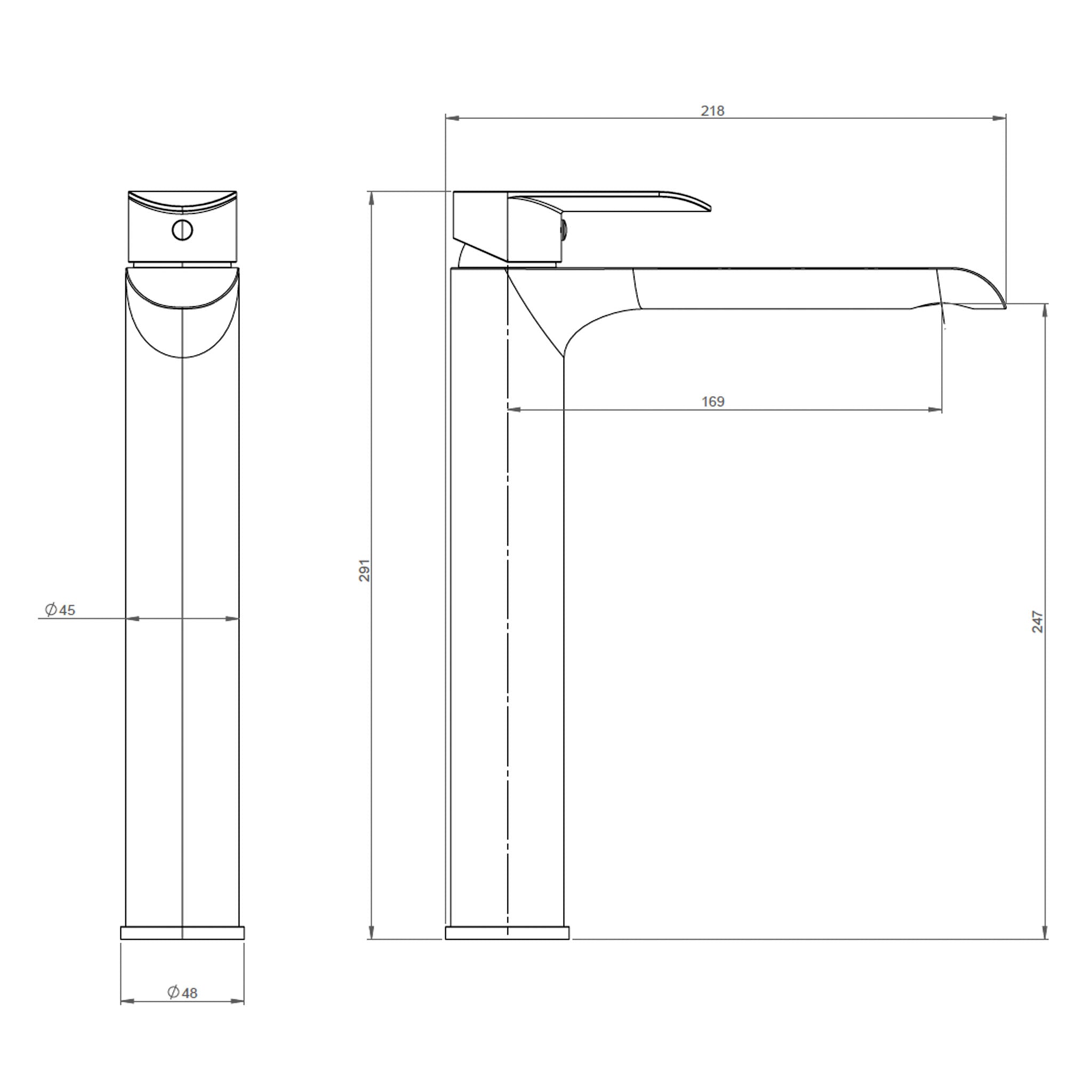 Sonas Scope Freestanding Tall Basin Mixer Tap