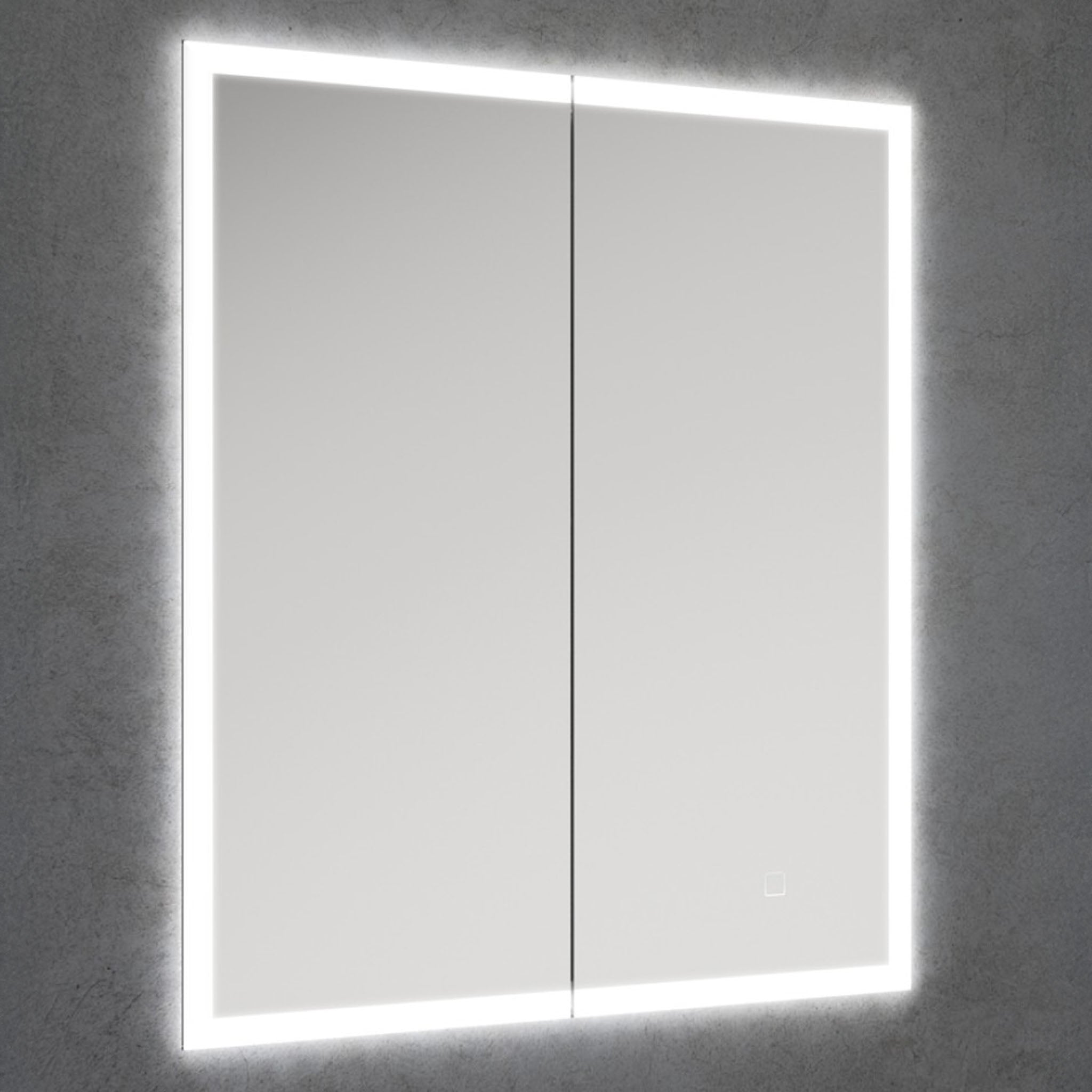 Sonas Sansa Double Door LED Recessed Illuminated Mirror Cabinet 600 x 700mm