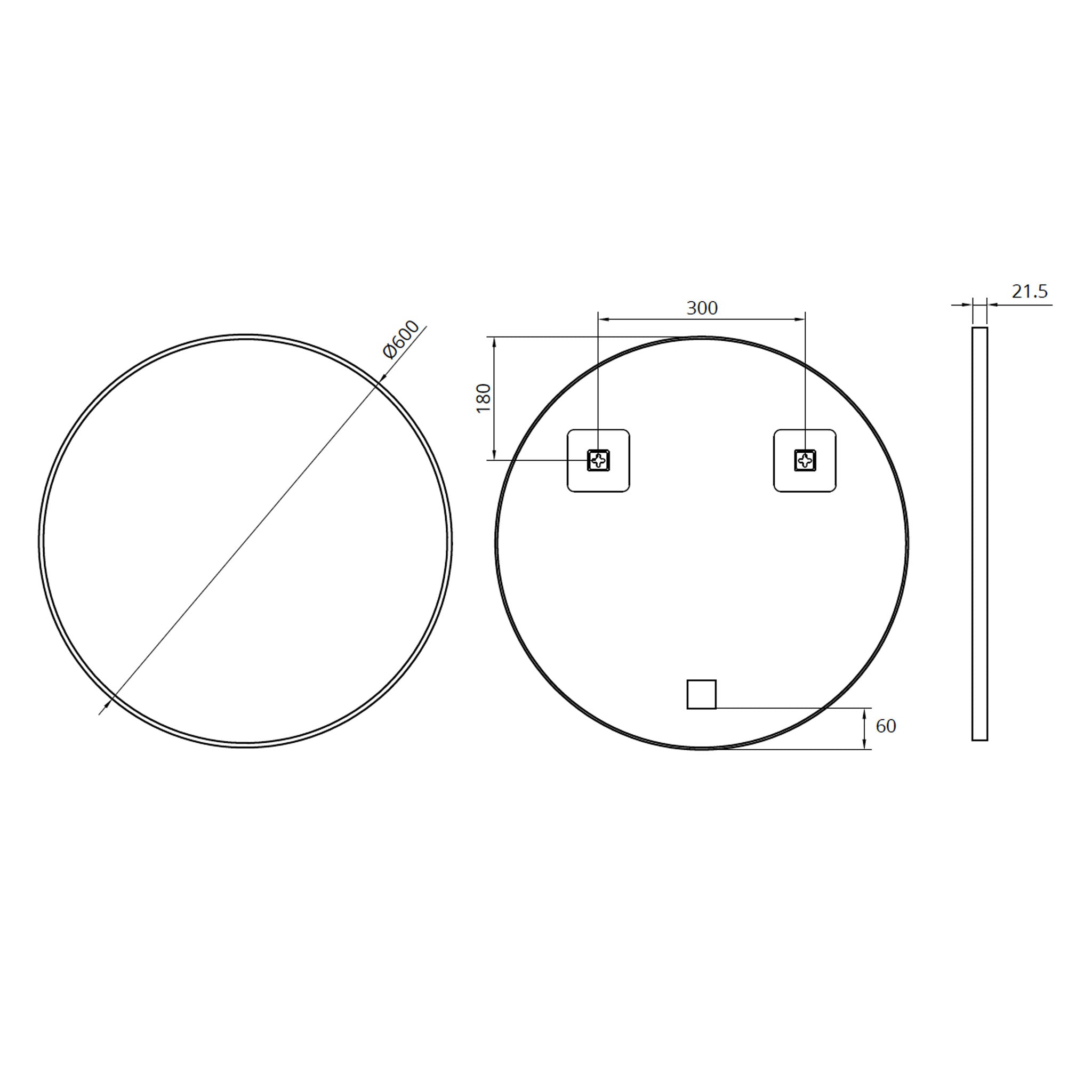 Sonas Astrid Round Mirror 600 x 600mm