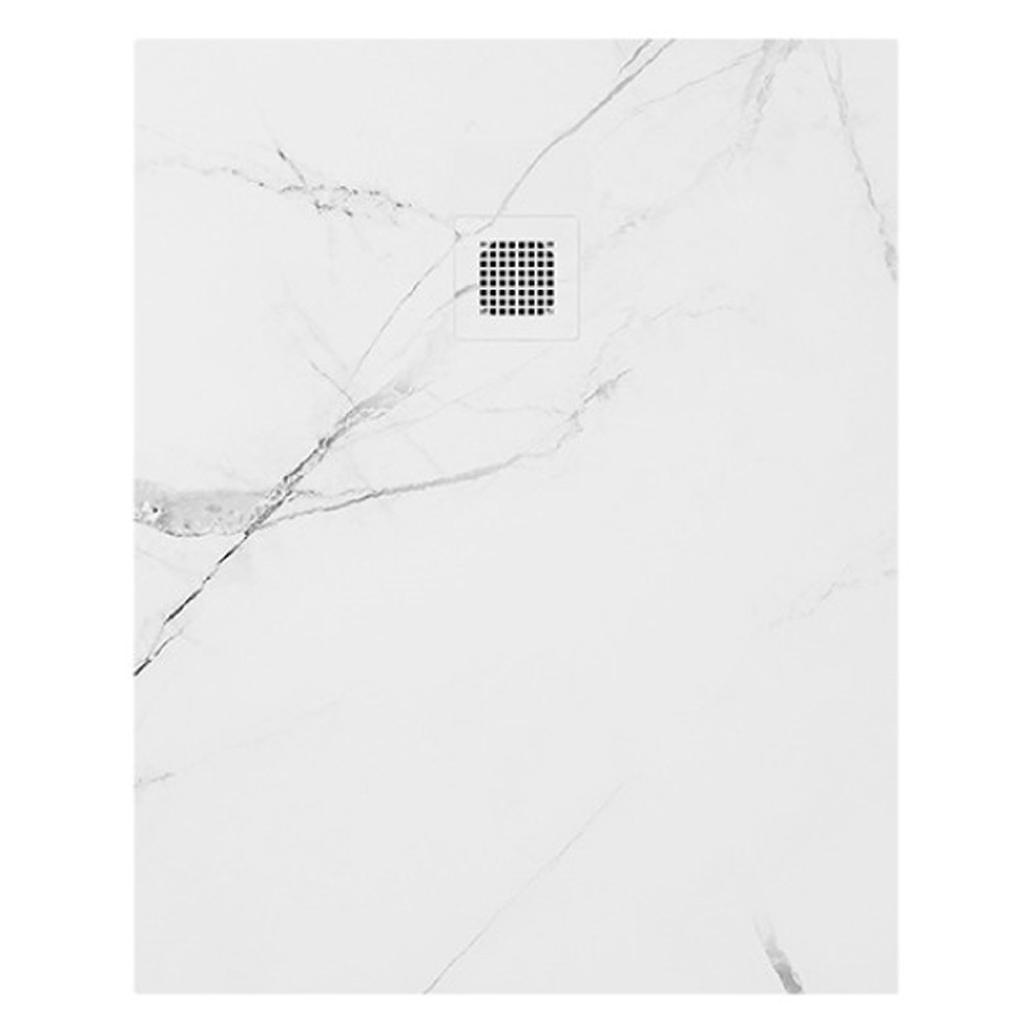 Sonas Unity Marble Effect Rectangular Shower Tray & Waste