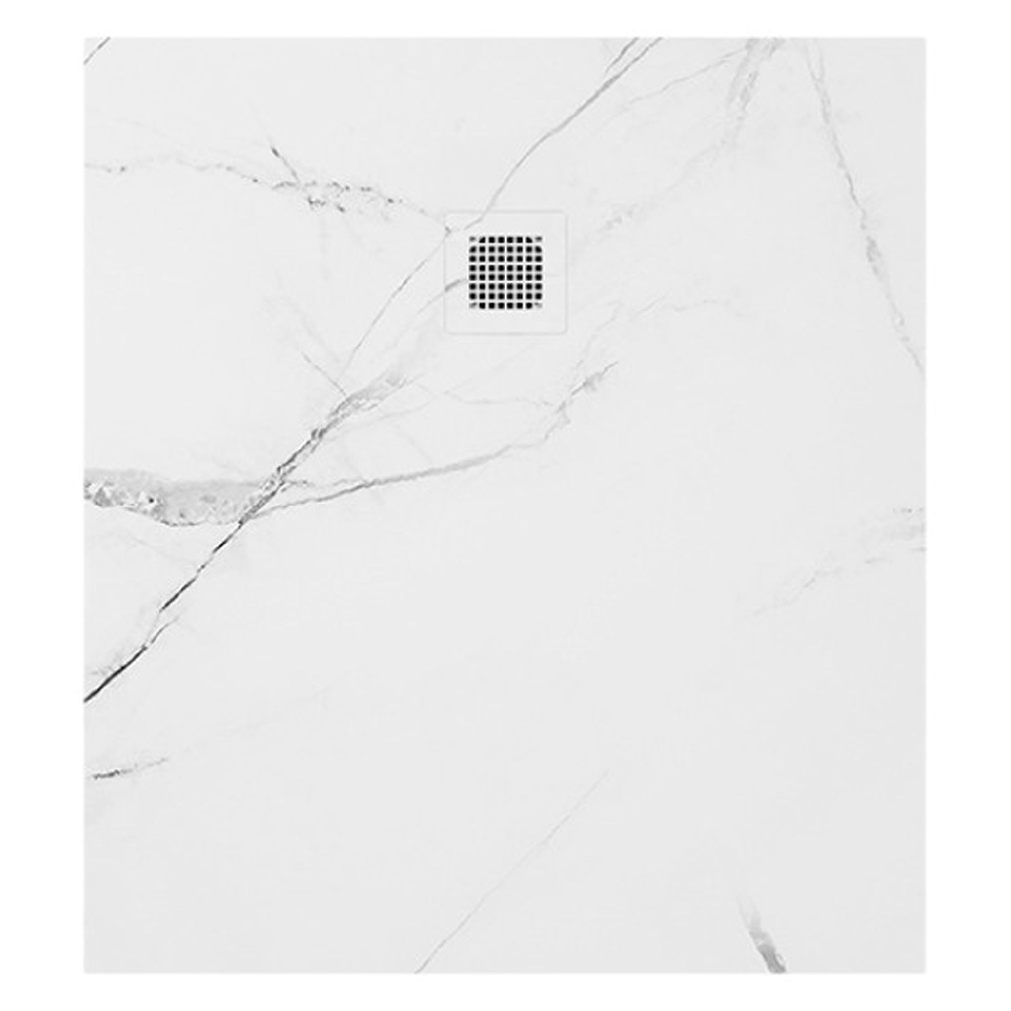 Sonas Unity Marble Effect Rectangular Shower Tray & Waste