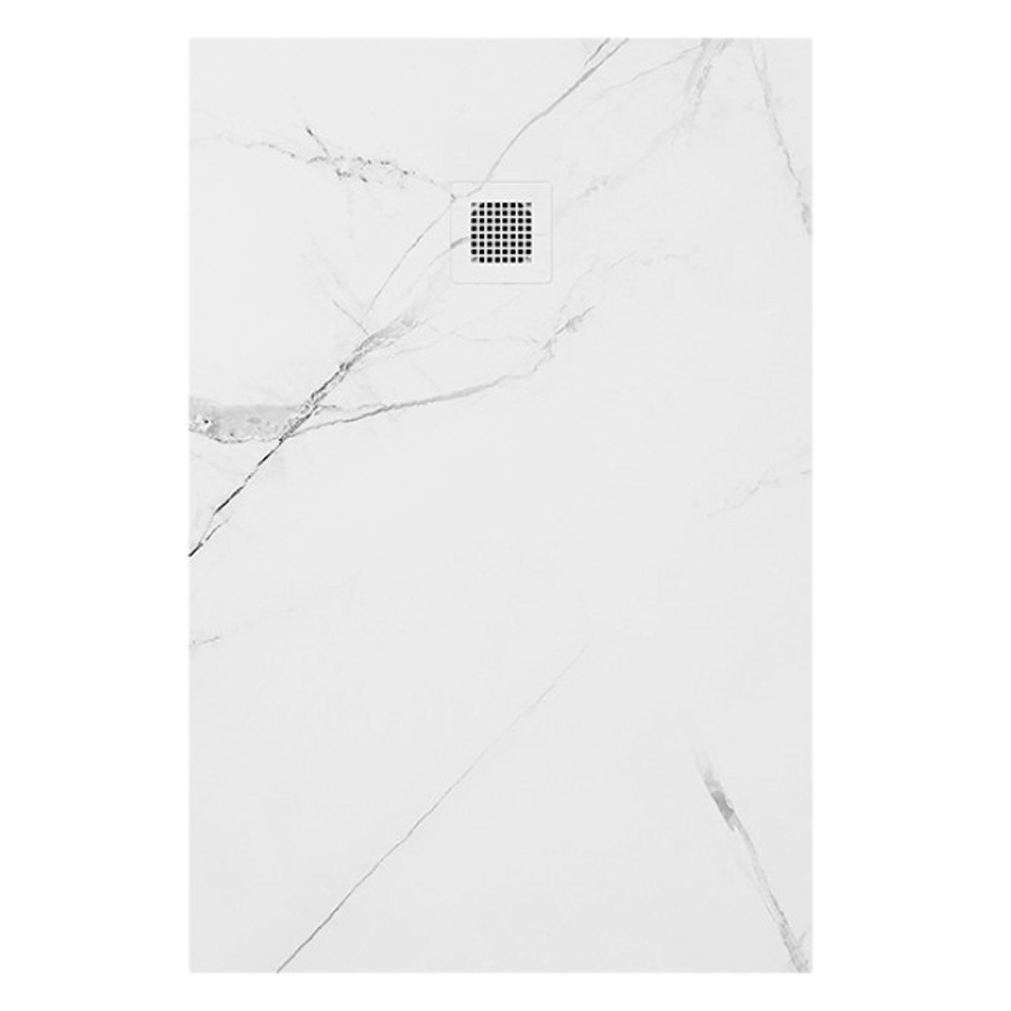 Sonas Unity Marble Effect Rectangular Shower Tray & Waste