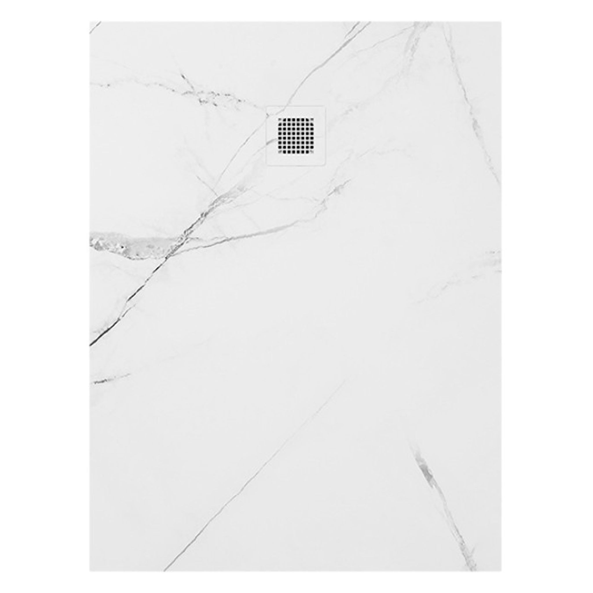 Sonas Unity Marble Effect Rectangular Shower Tray & Waste