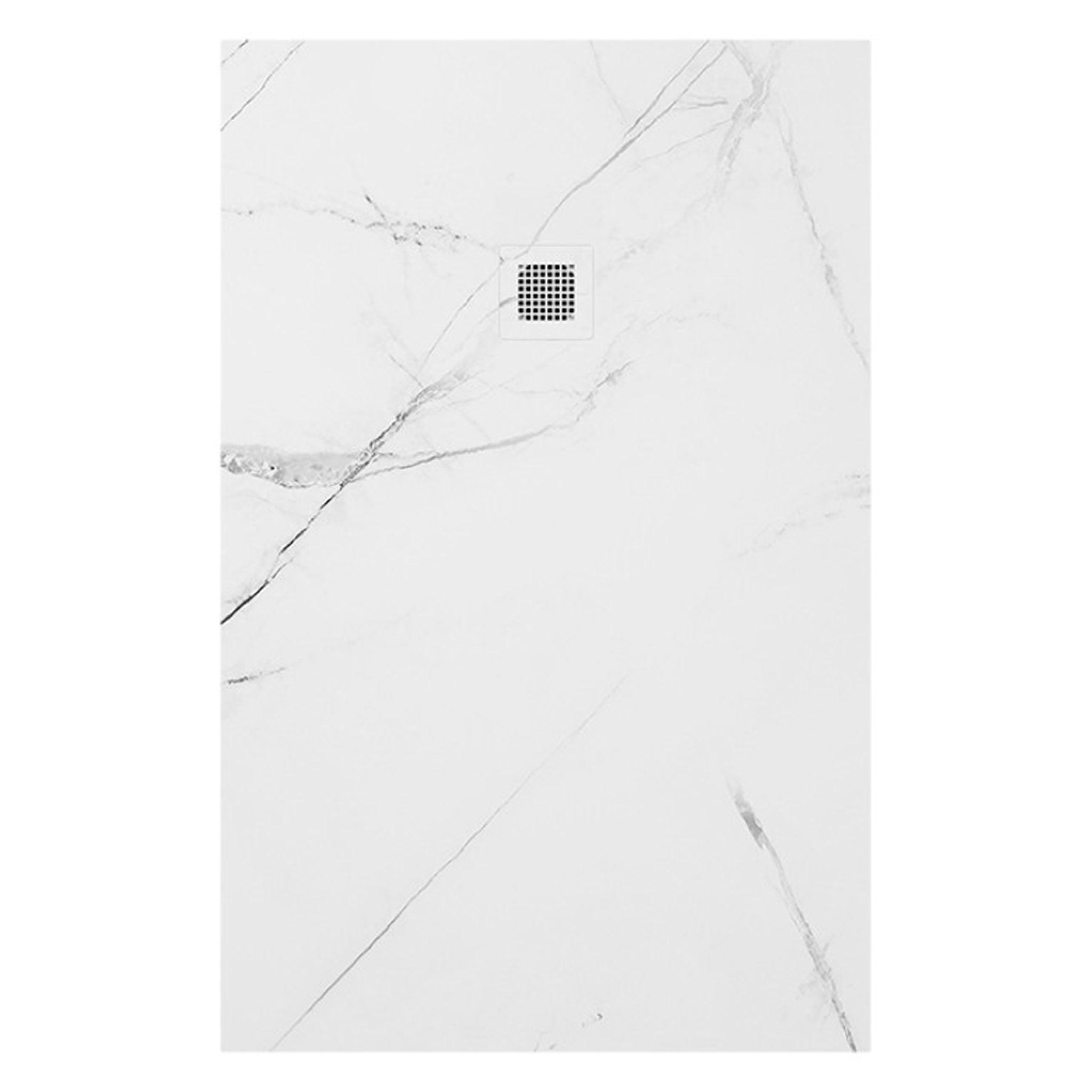 Sonas Unity Marble Effect Rectangular Shower Tray & Waste