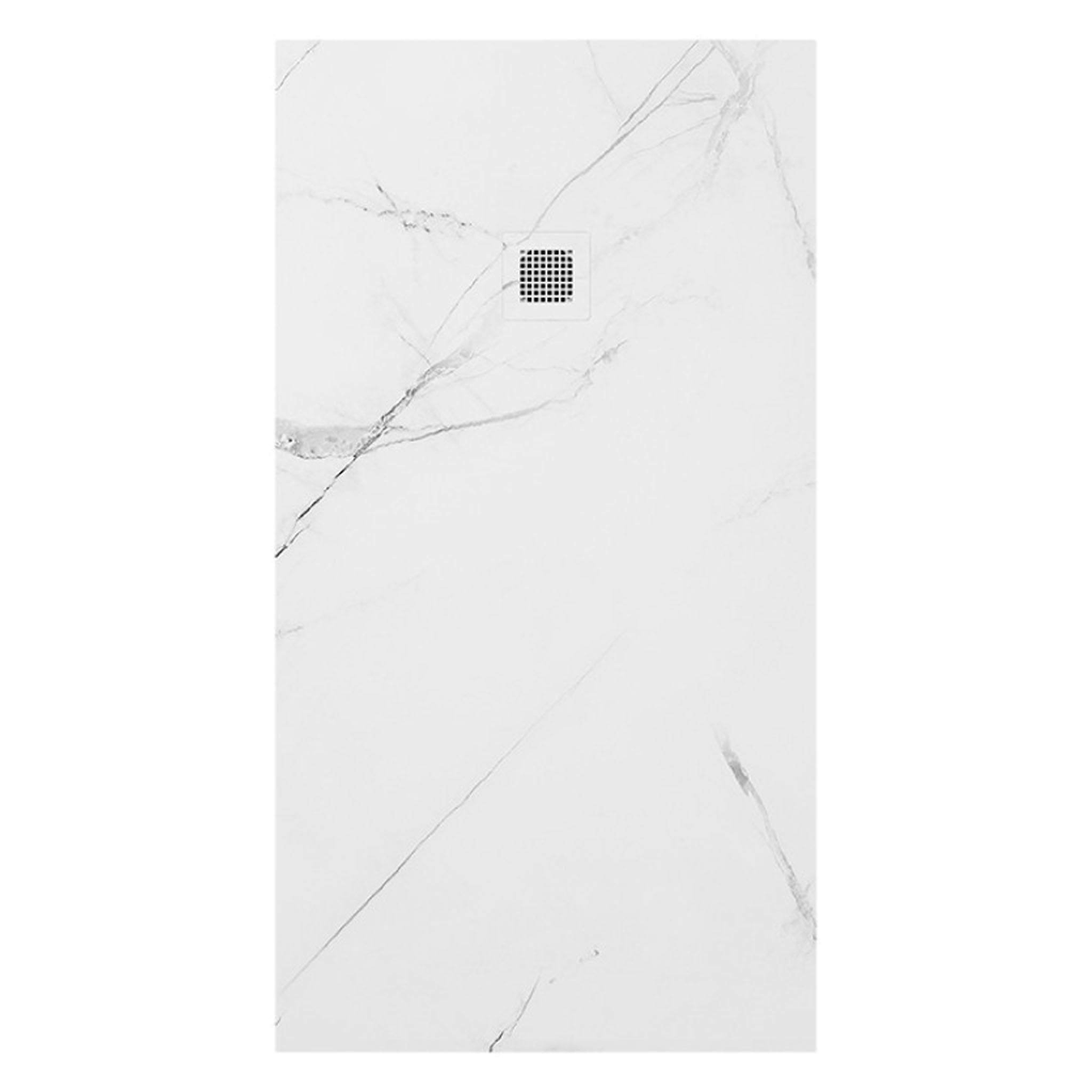 Sonas Unity Marble Effect Rectangular Shower Tray & Waste