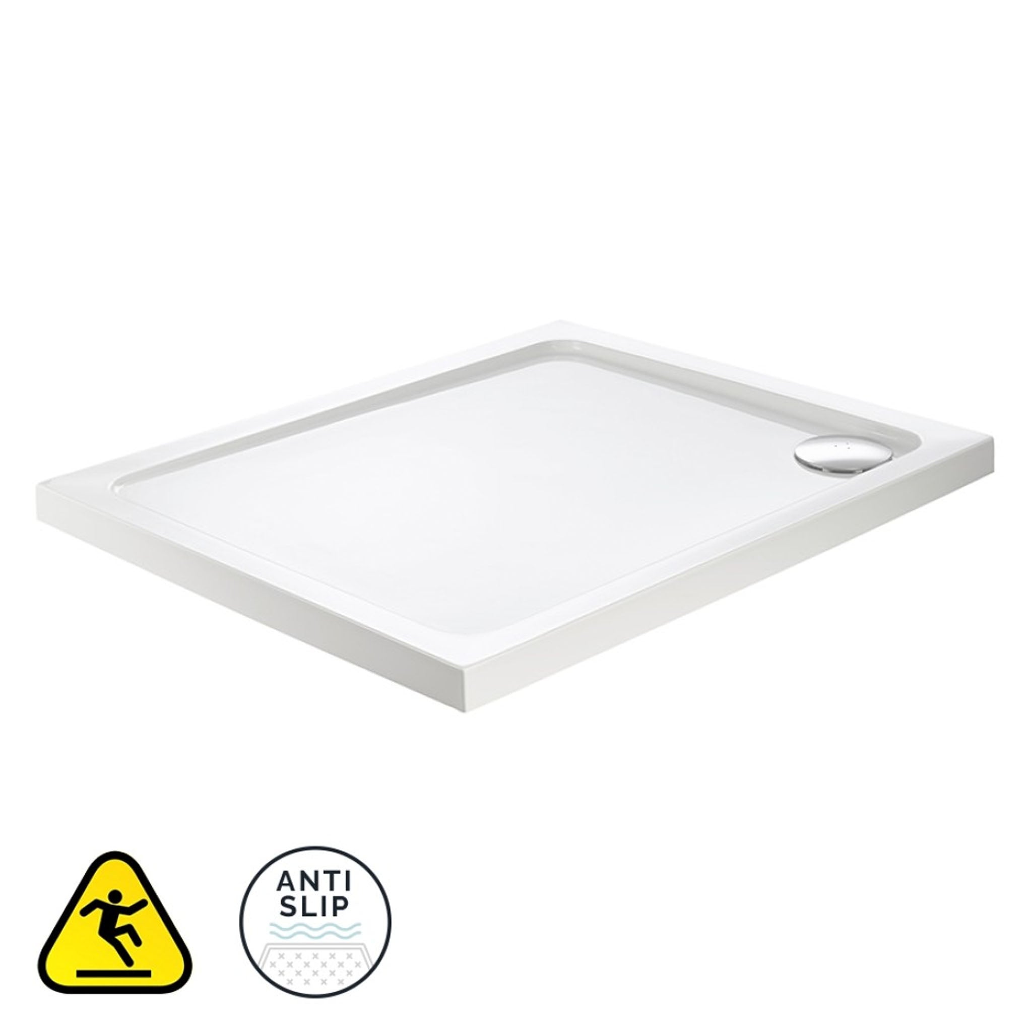 Sonas Kristal Secure Anti-Slip Rectangle Shower Tray & Waste