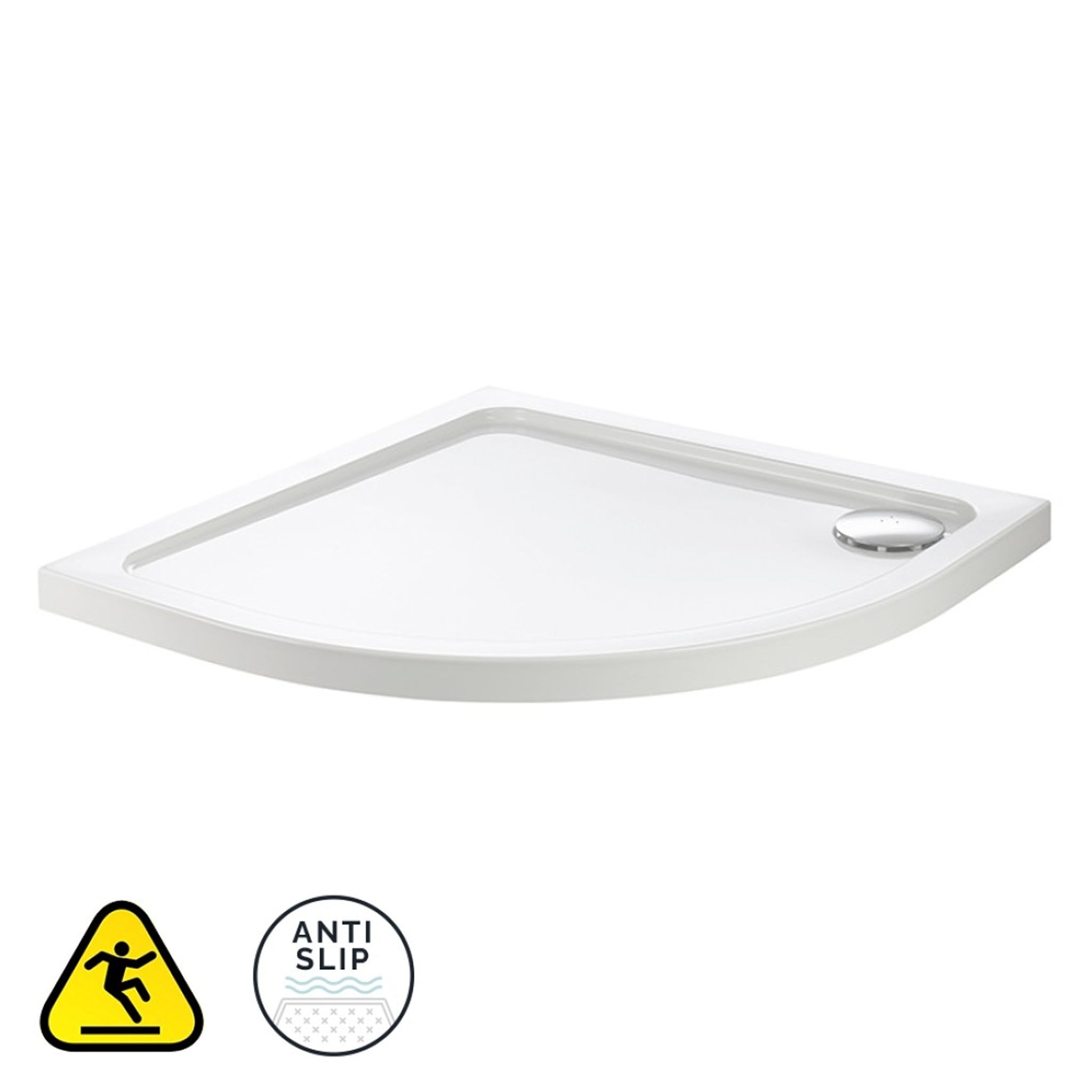 Sonas Kristal Secure Anti-Slip Quadrant Shower Tray & Waste