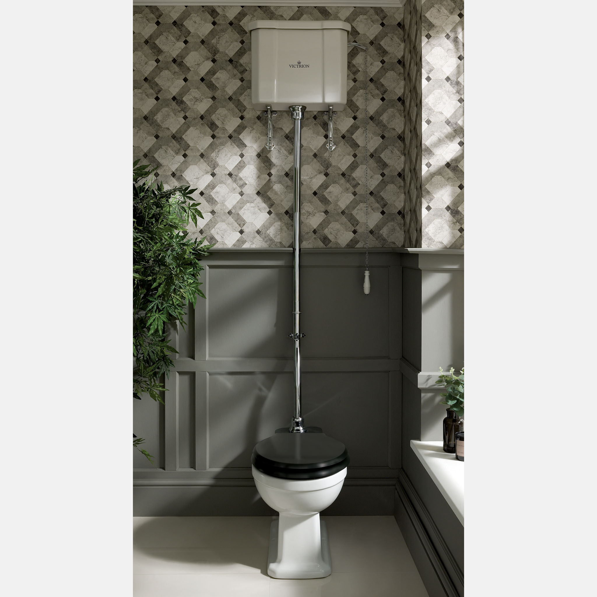 BC Designs Victrion High Level Pan & Cistern (Without Seat)