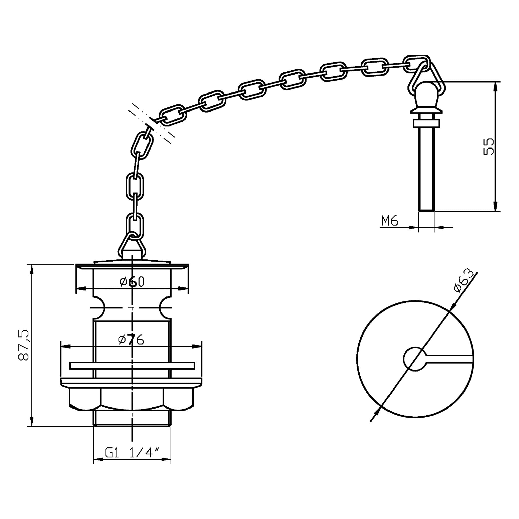 BC Designs Plug & Chain Basin Waste