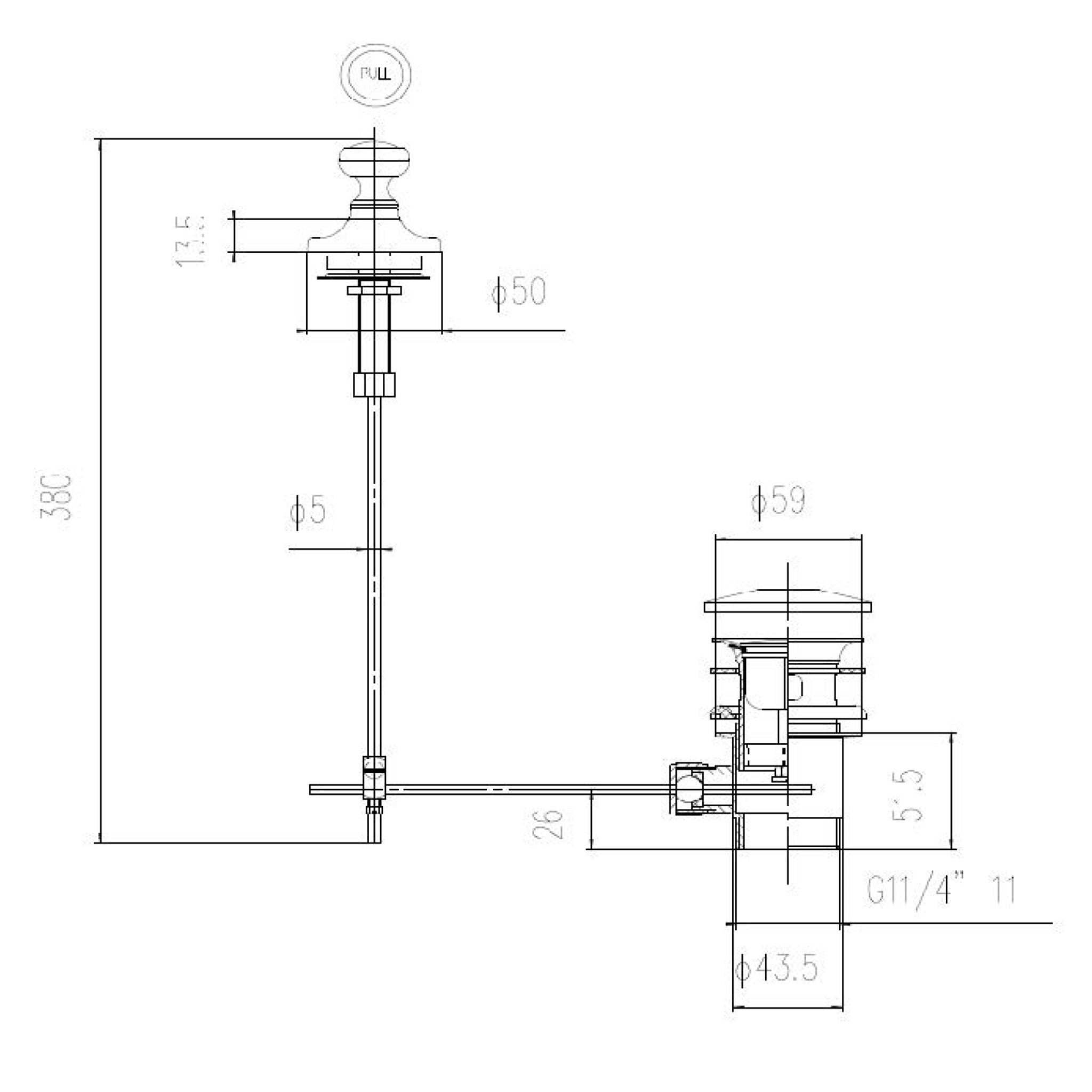 BC Designs Traditional Pull Up Basin Waste