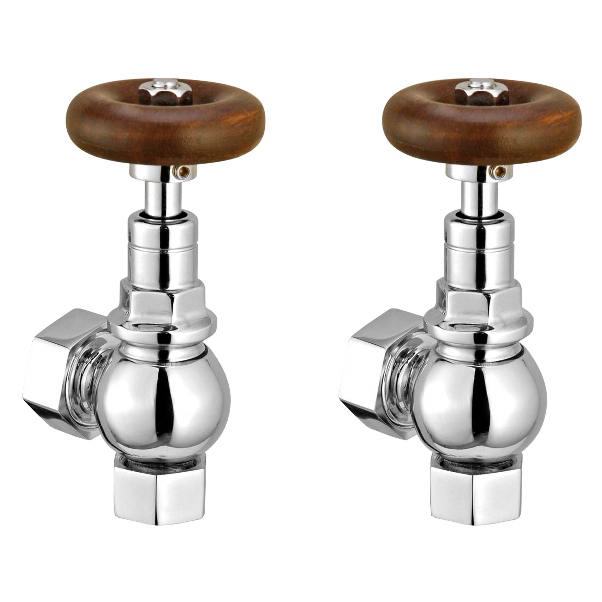 JTP Wooden Handled Radiator Valves (Pair)