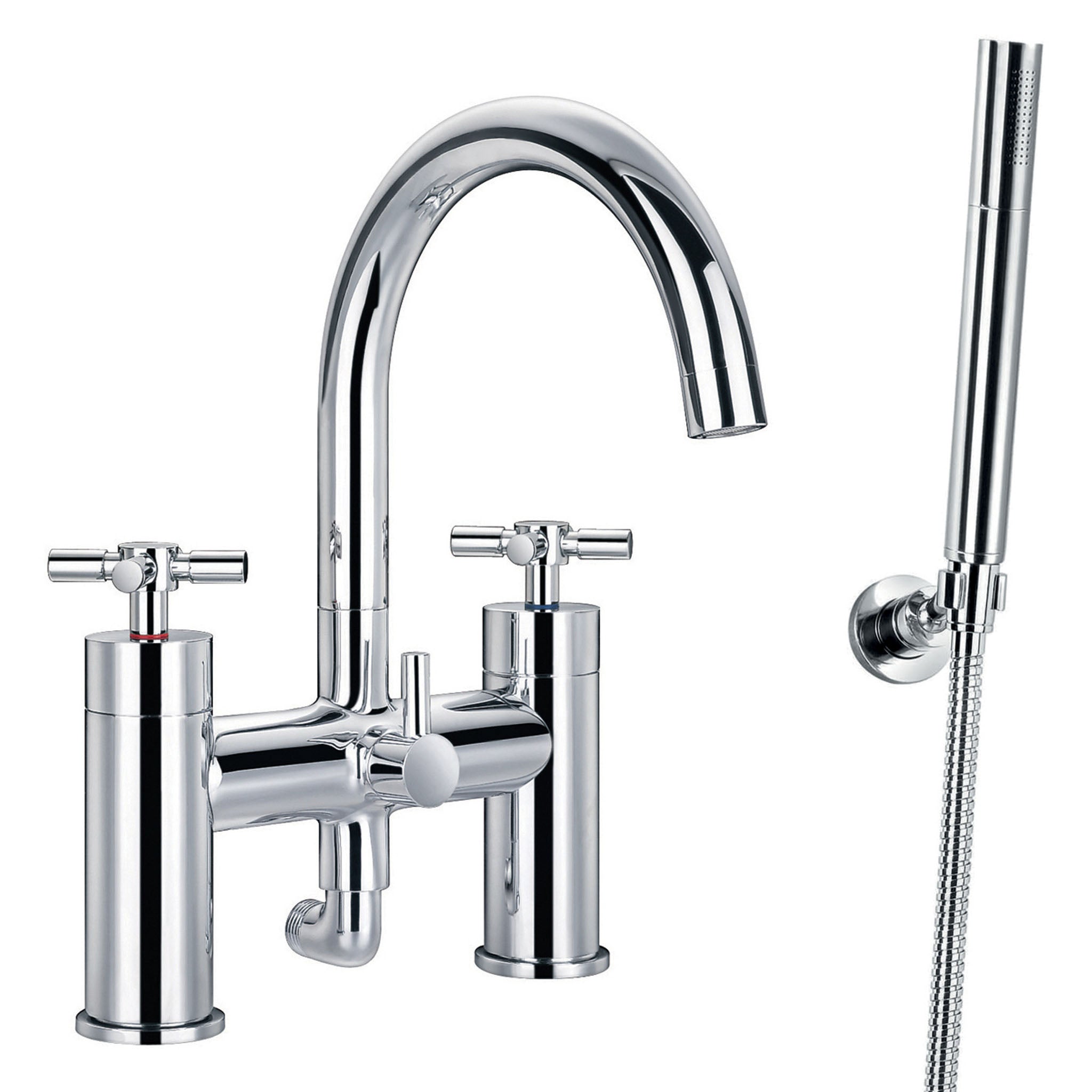 Flova XL 2-Hole Deck Mounted Bath Shower Mixer Tap