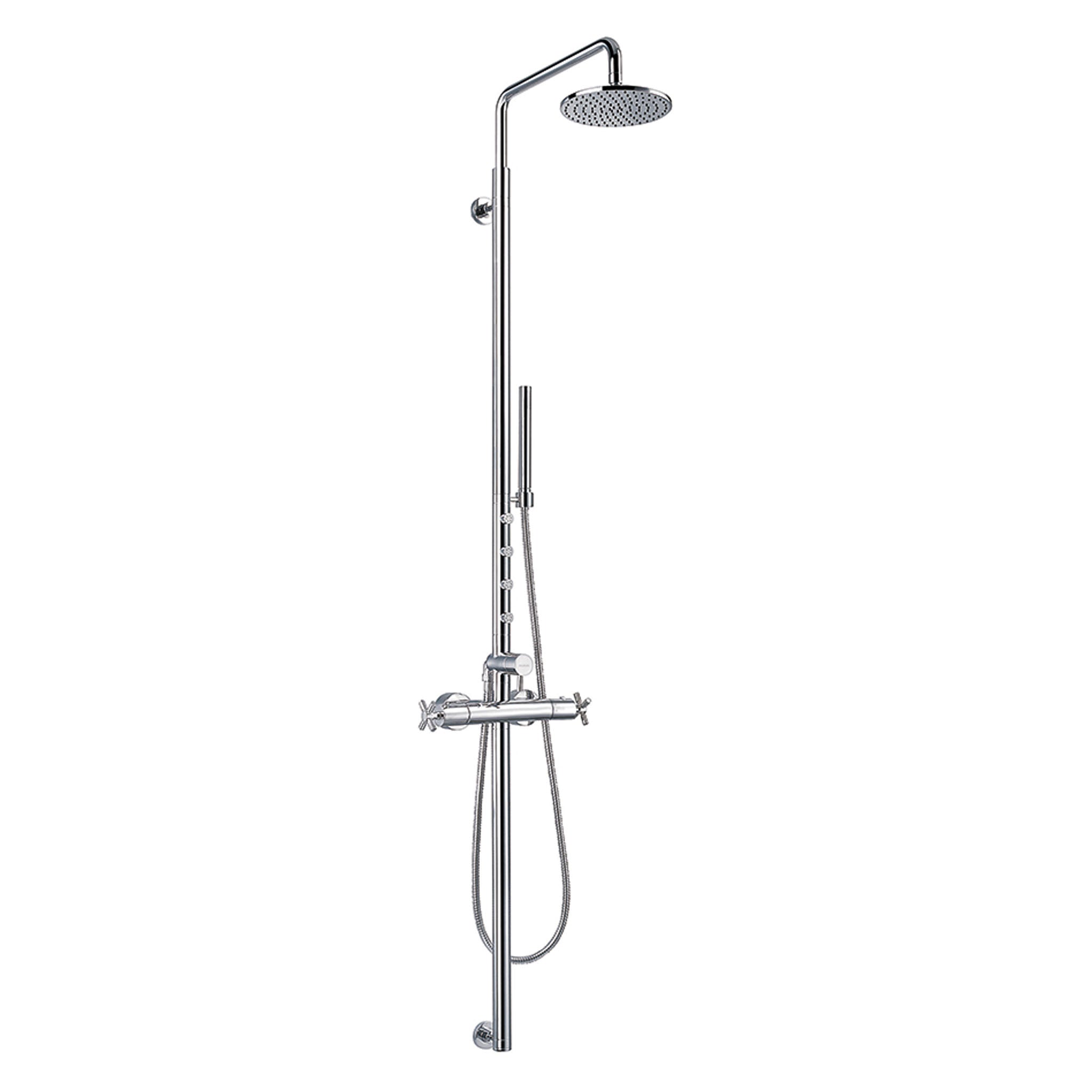 Flova XL Exposed Thermostatic Shower Shower Column With Body Jets